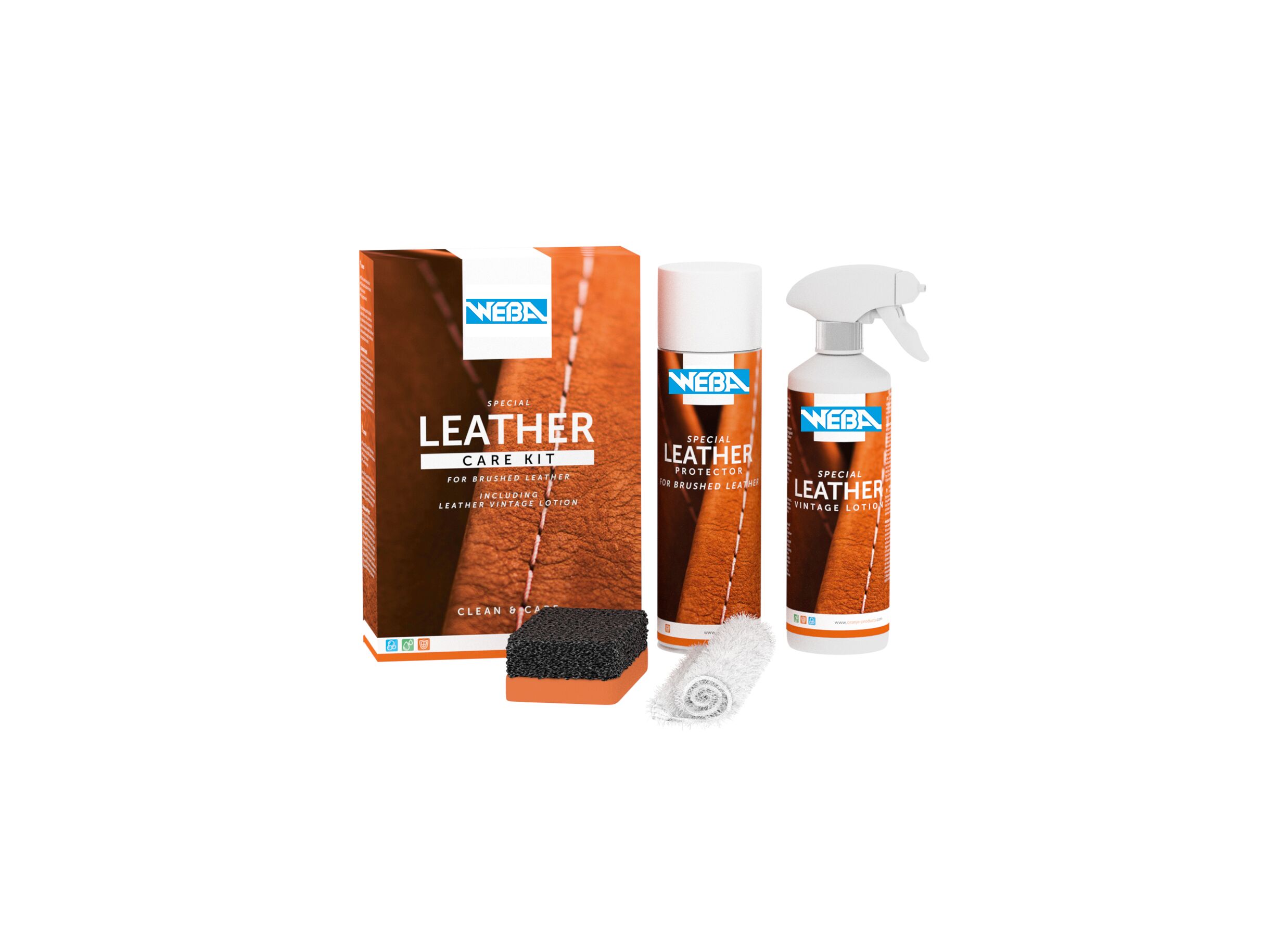 Leather care kit - geborsteld leder