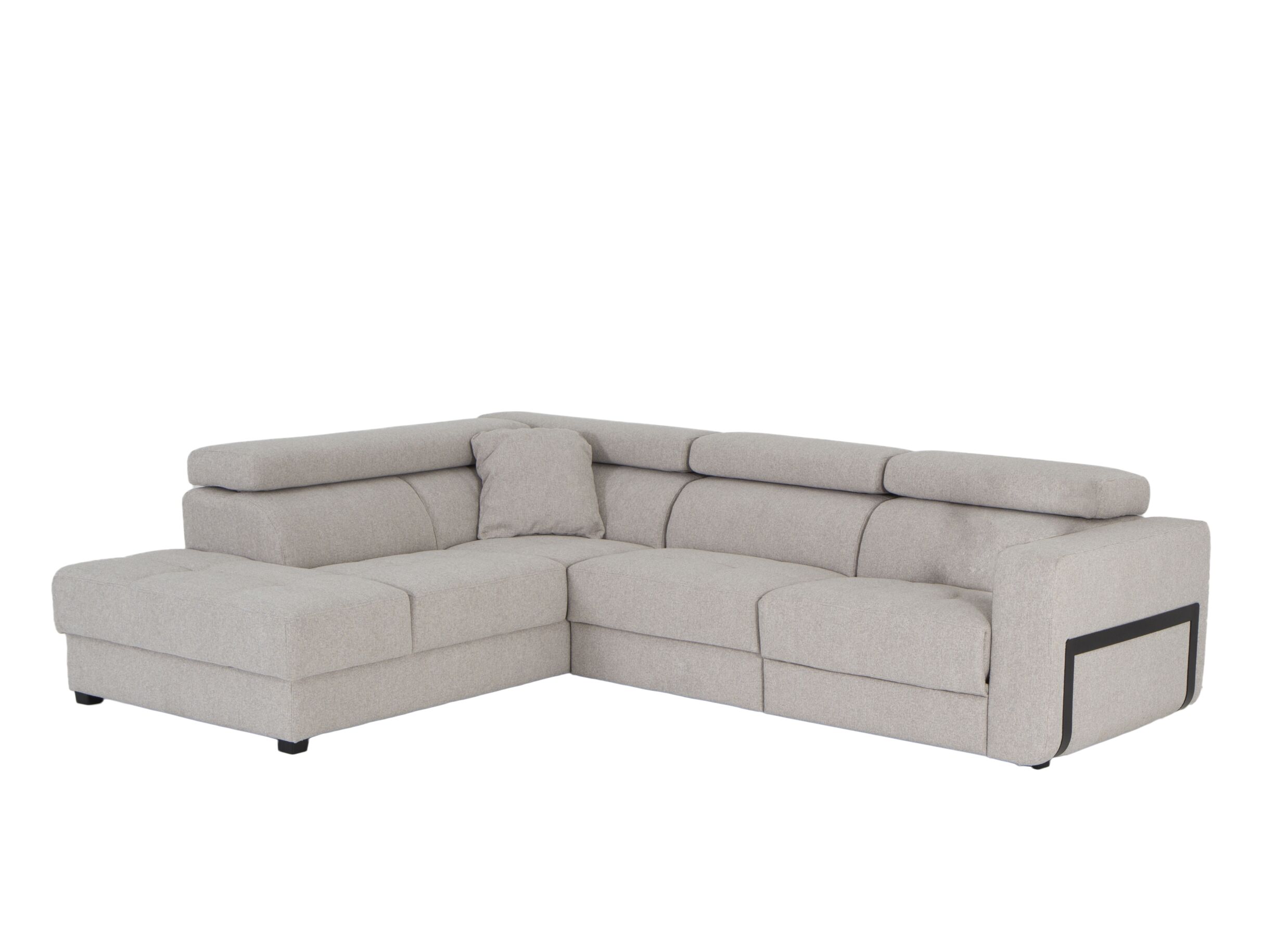 Canapé d'angle Rezzo 291x226cm - tissu avec relax