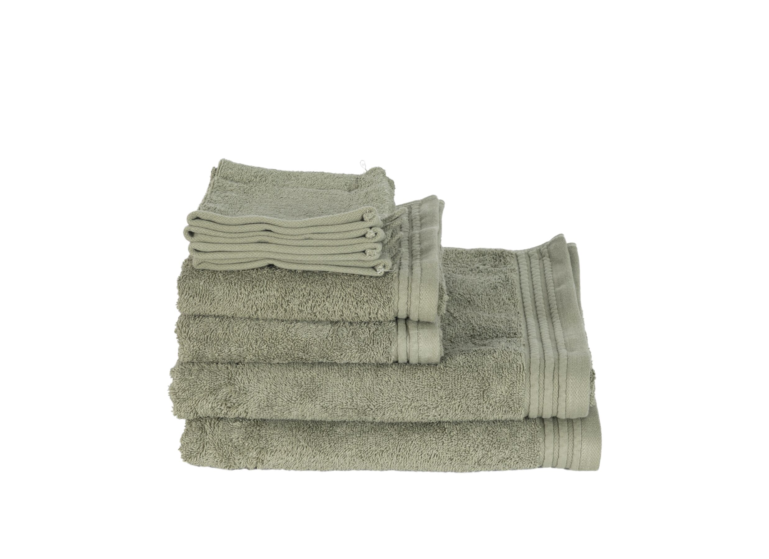 Photo ensemble - Gant de toilette Utility 16x21cm - coton - vert lot de 2