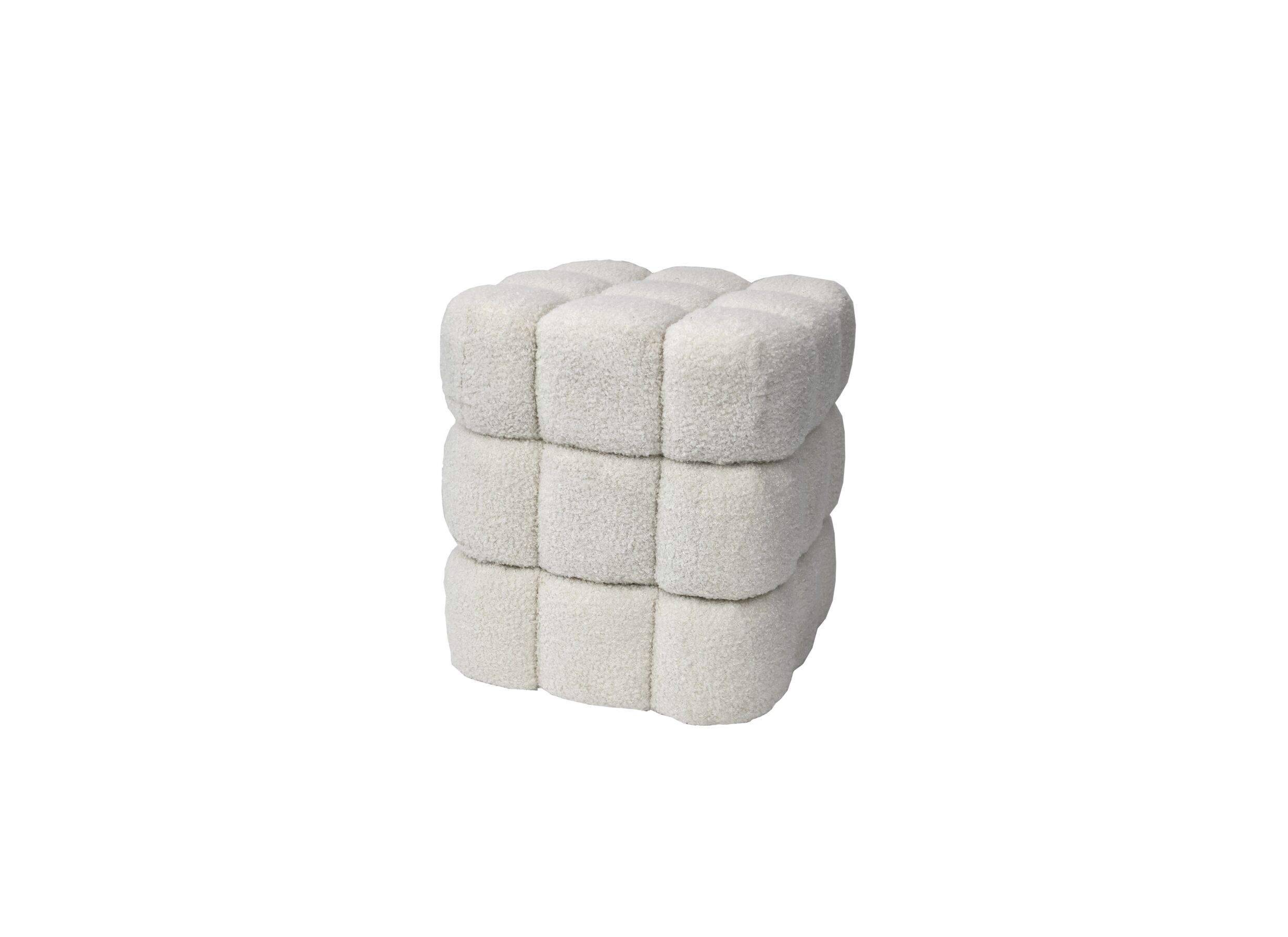 Poef Chimera 36x36x38 - Pouf Chimera 36x36x38,5cm - tissu - crème