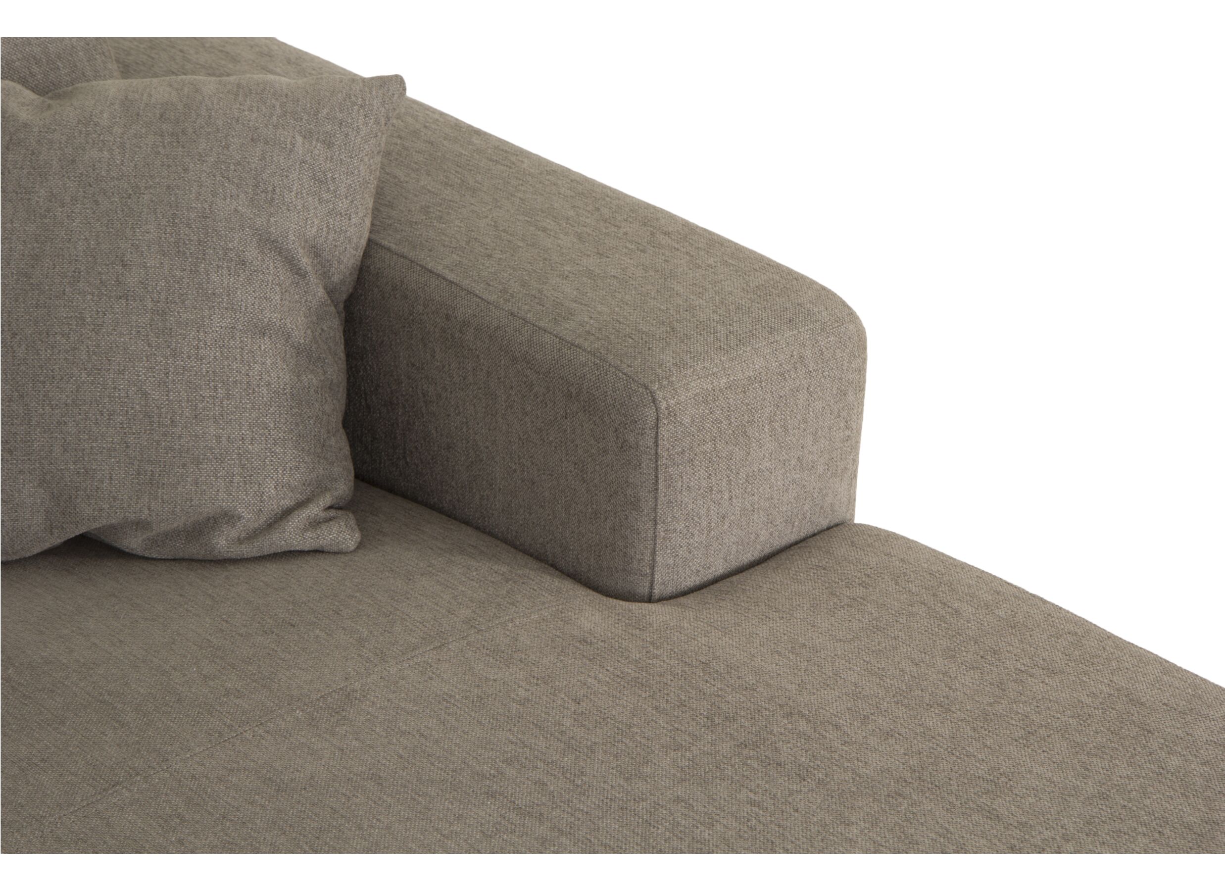 Canapé d'angle Willy 322x276cm - tissu - gris