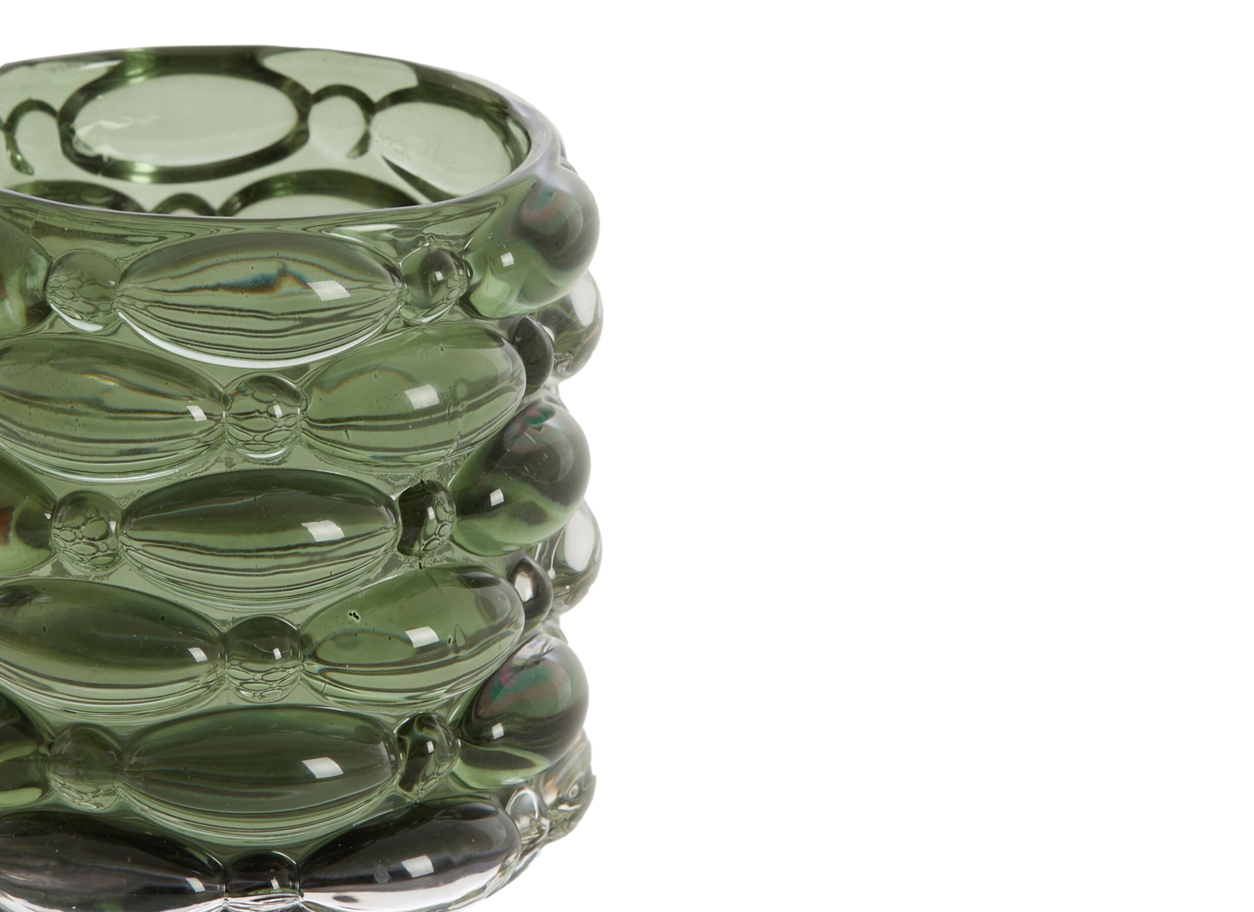 Detail - Photophore Wadley Ø9,5x9,5cm - verre - vert