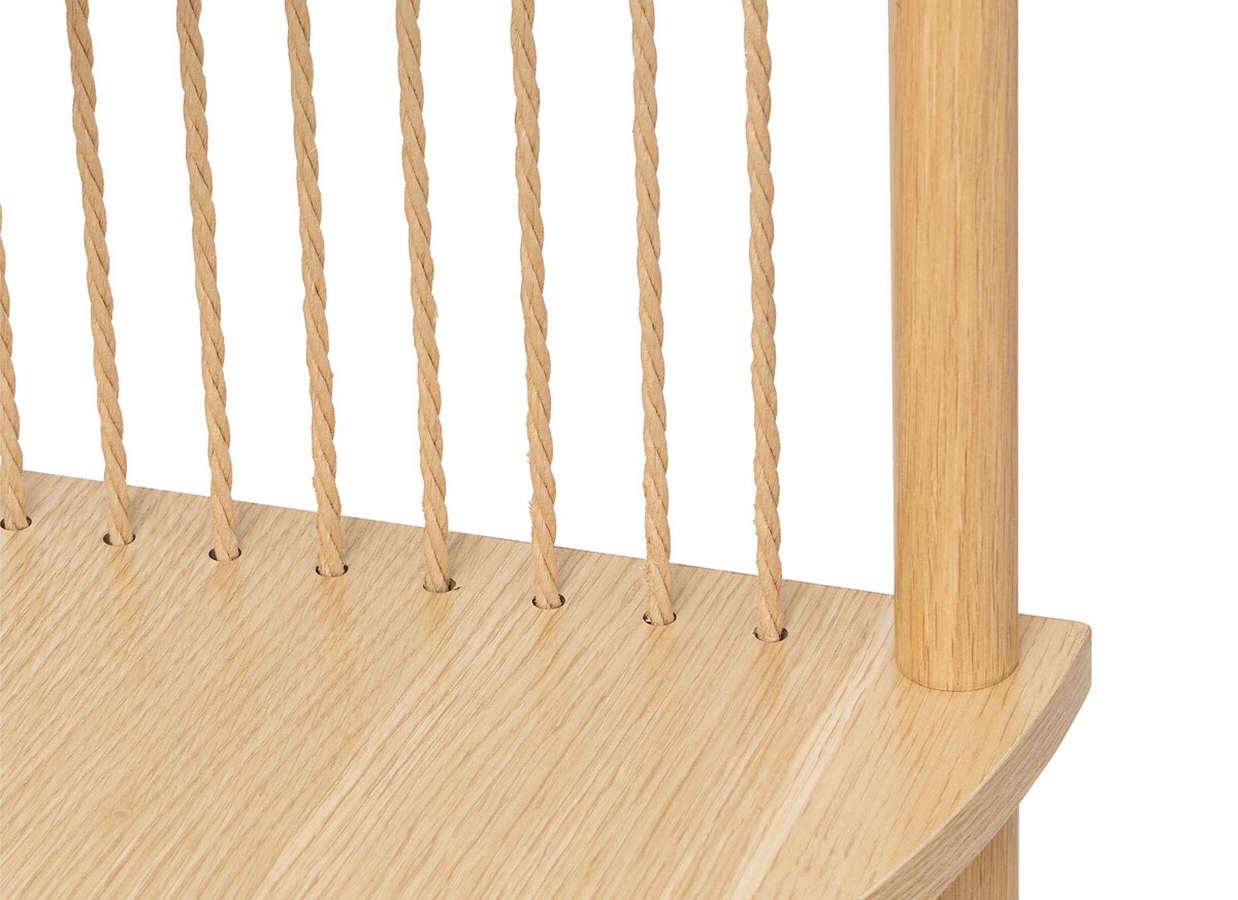 Detailfoto - Opbergrek Kord 34x34x110cm - staal & MDF - naturel