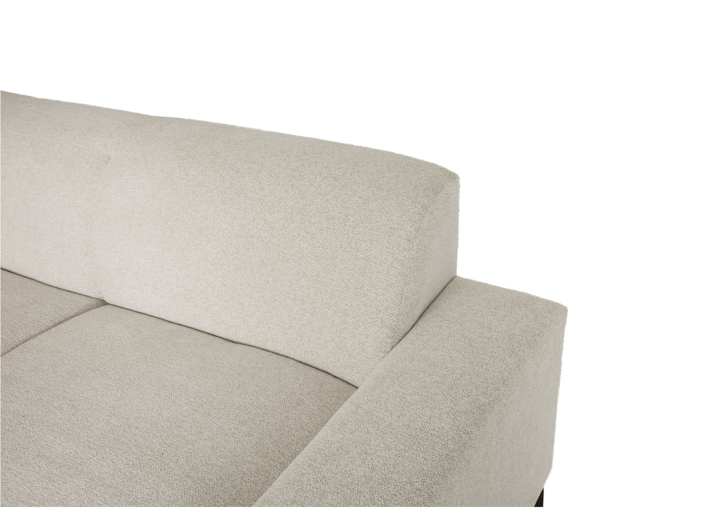 Canapé d'angle Eddy 267x206cm - tissu - écru