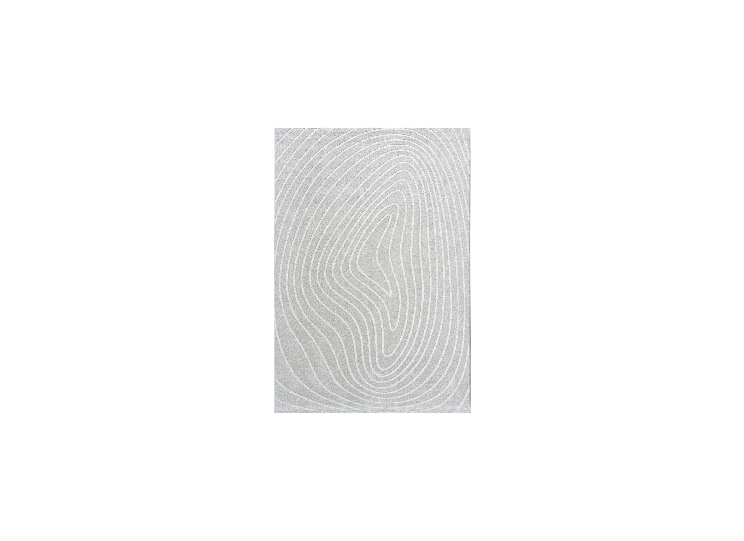 Tapijt Trevos 160x230cm - polyester - beige/wit