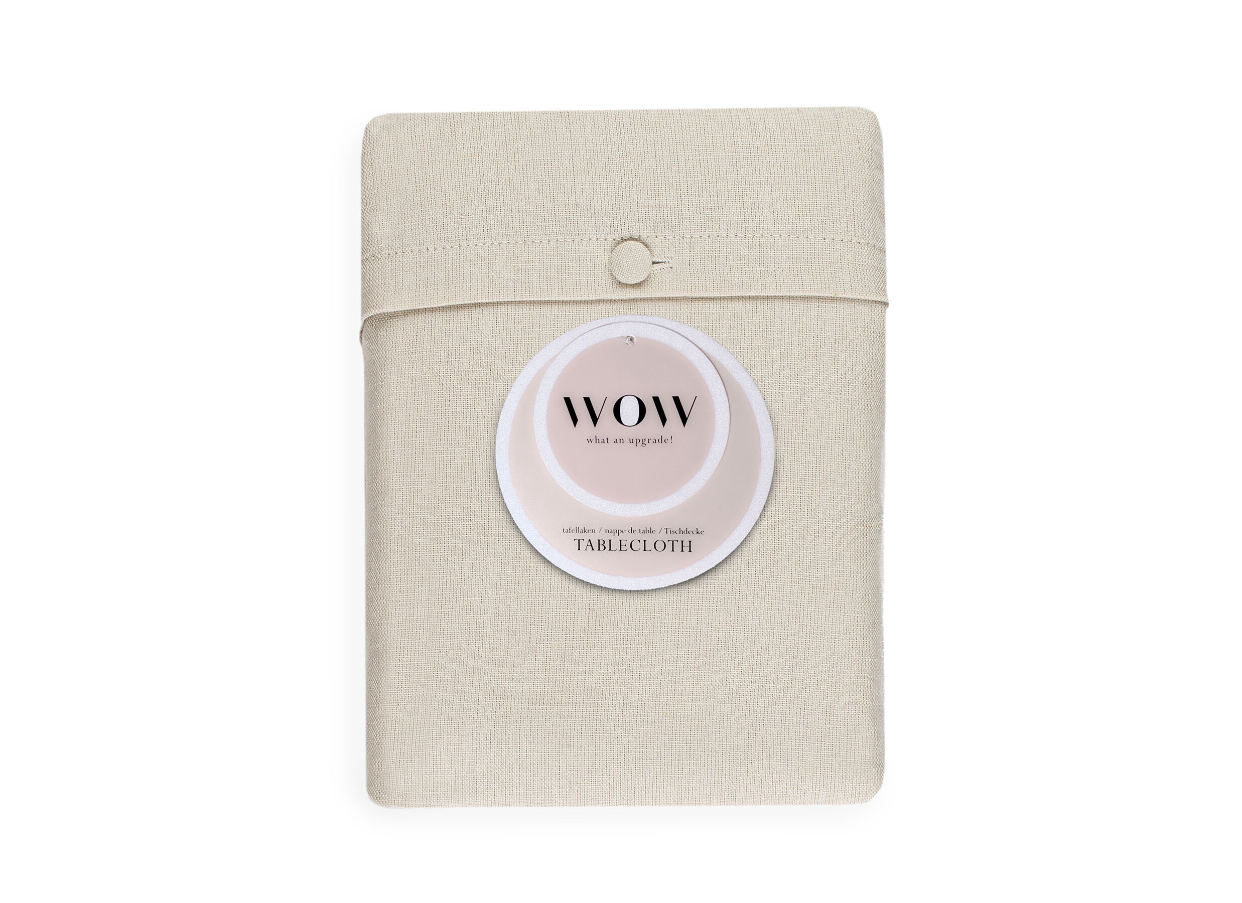 Tafelkleed WOW Essence Ivory 2pc 150x300cm - katoen & linnen - beige - Nappe WOW Essence Ivory 2pc 150x300cm - coton & lin - beige
