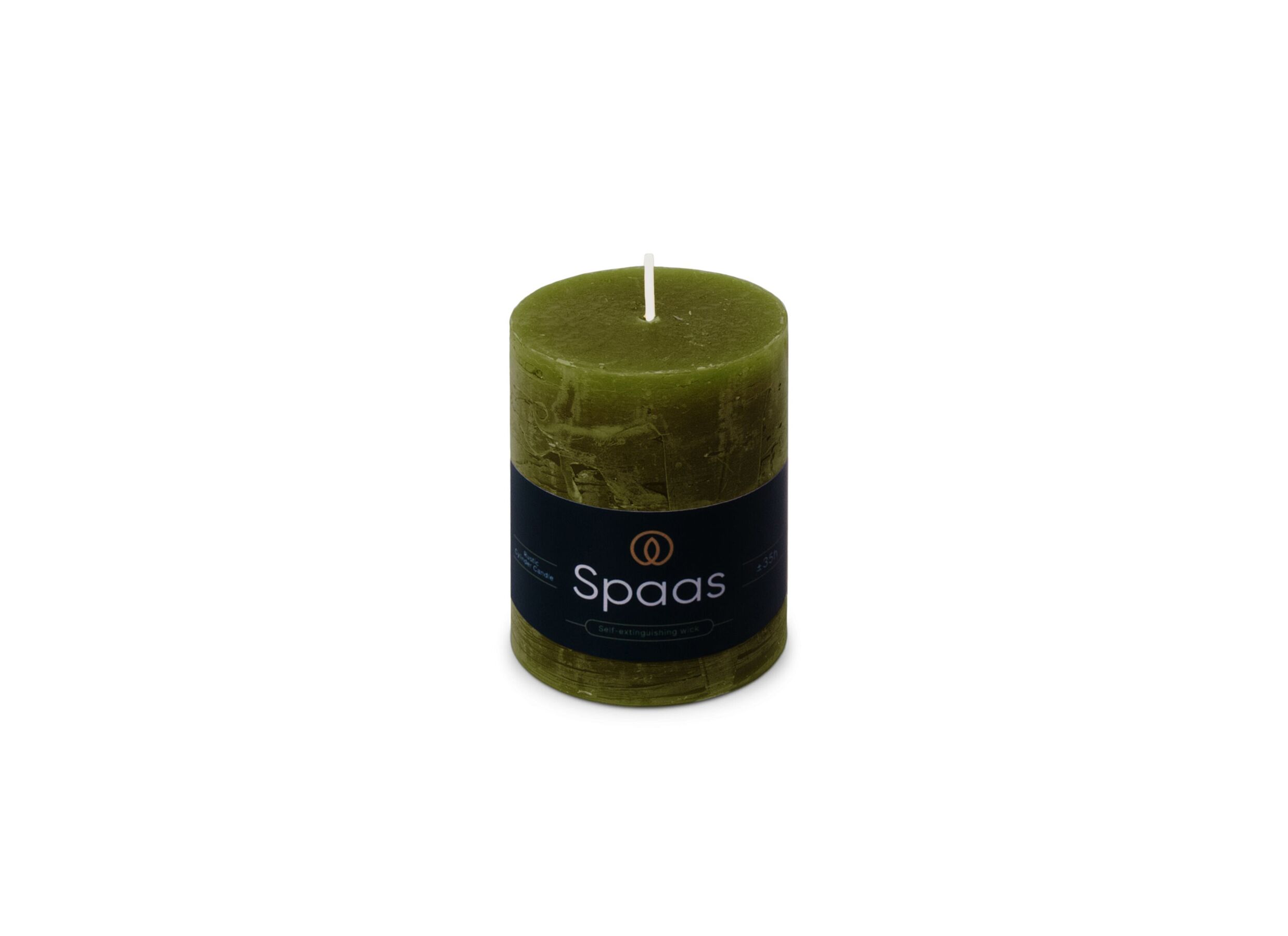 Kaars Cilinder Rustiek olijfgroen - Bougie Cylindre Rustique vert olive