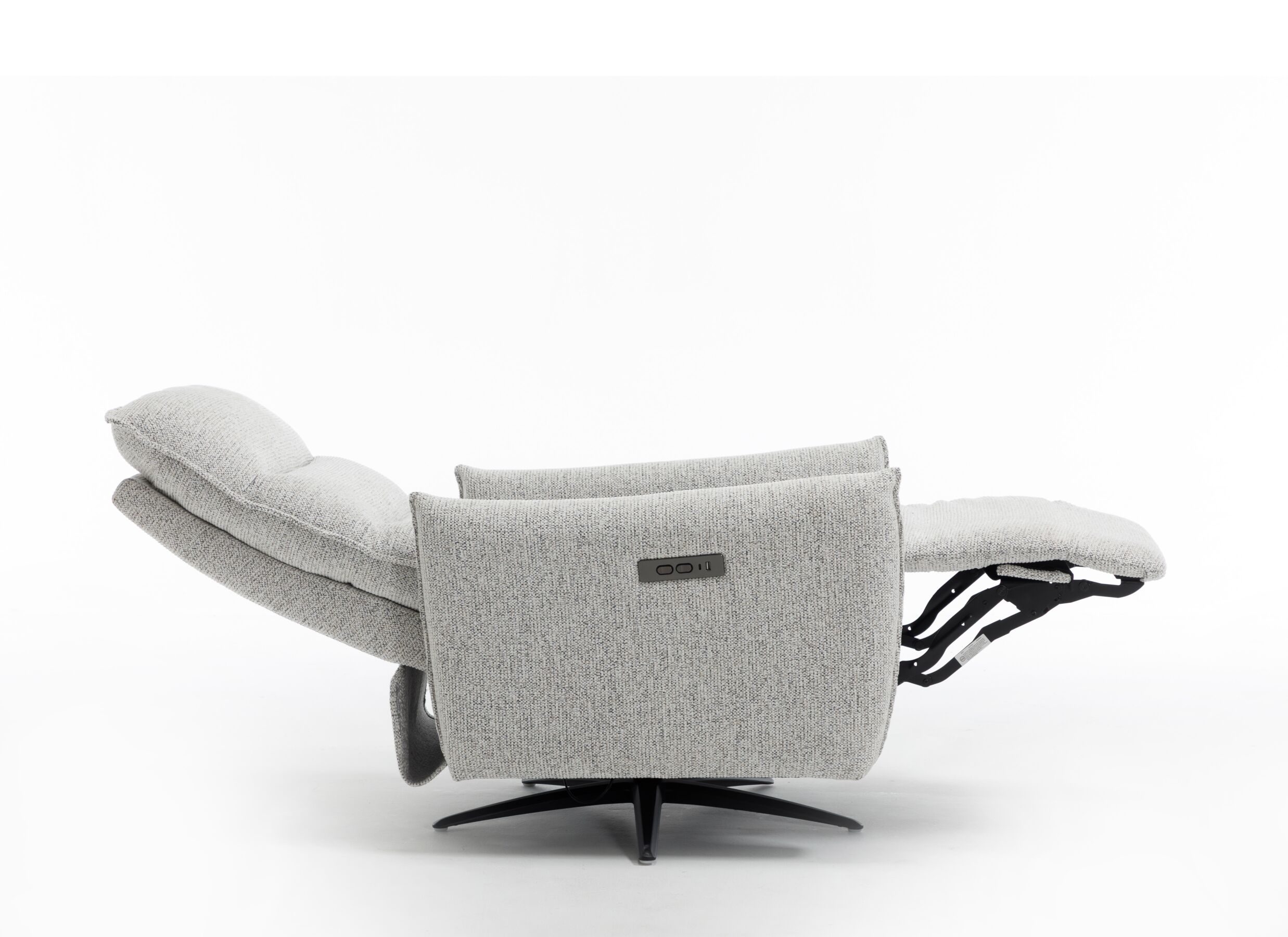 Aperçu - Fauteuil relax Jorge électrique - tissu - greige