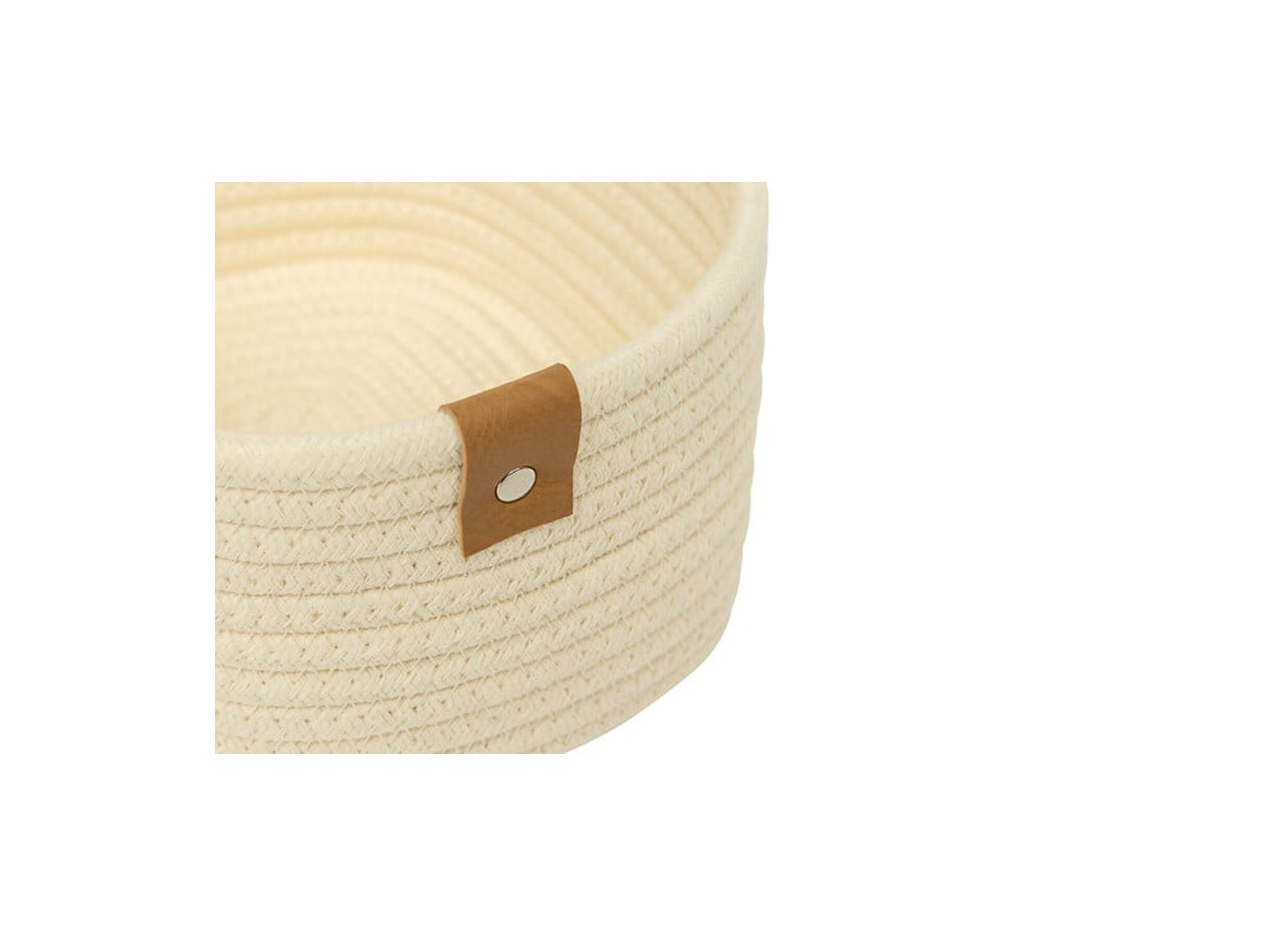 Detail - Panier Duo 35x25x12cm - fibre de polyester - ivoire lot de 3