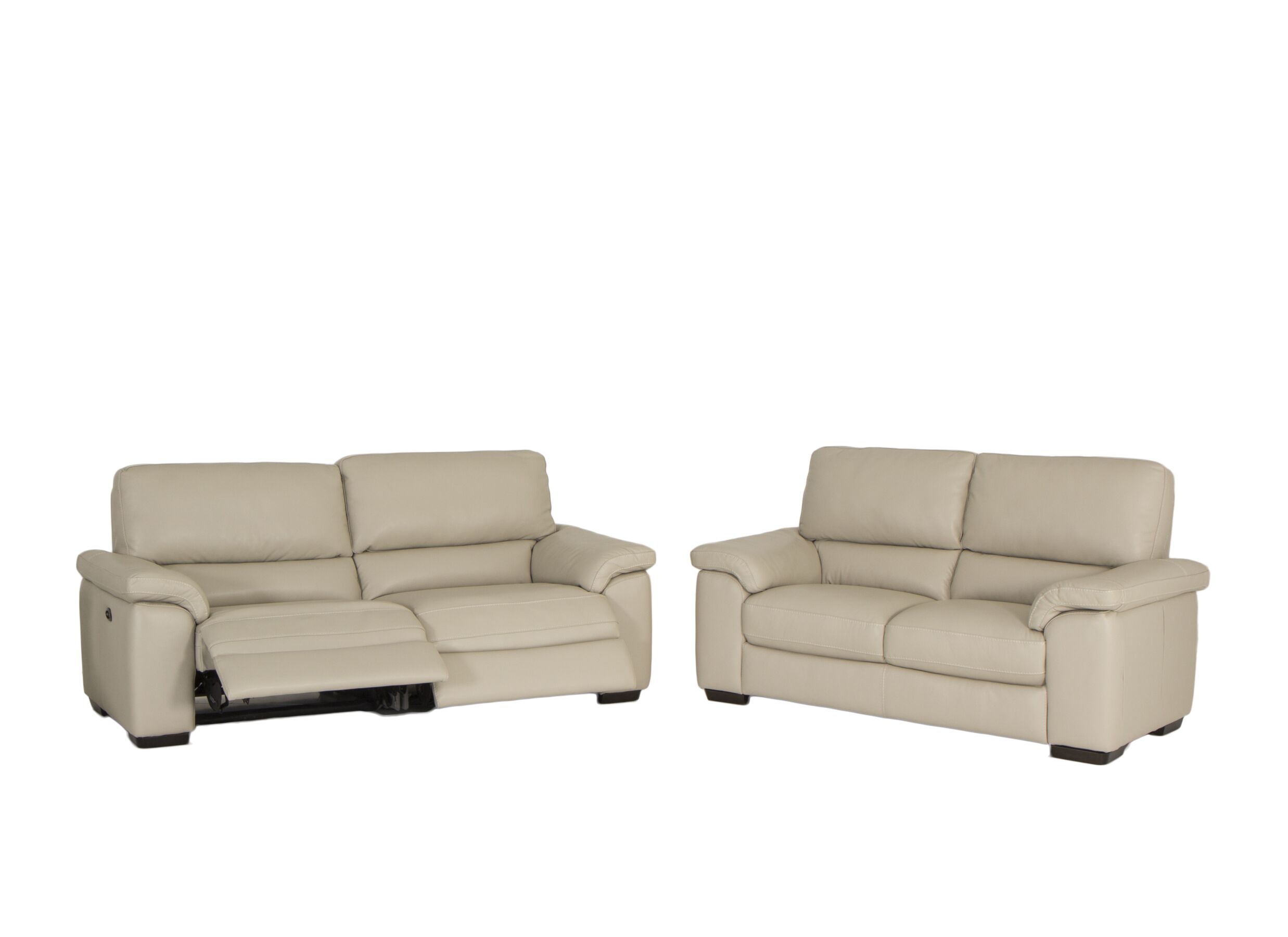 Zetel Aventi 2,5+2-zit - leder - grijs met relax