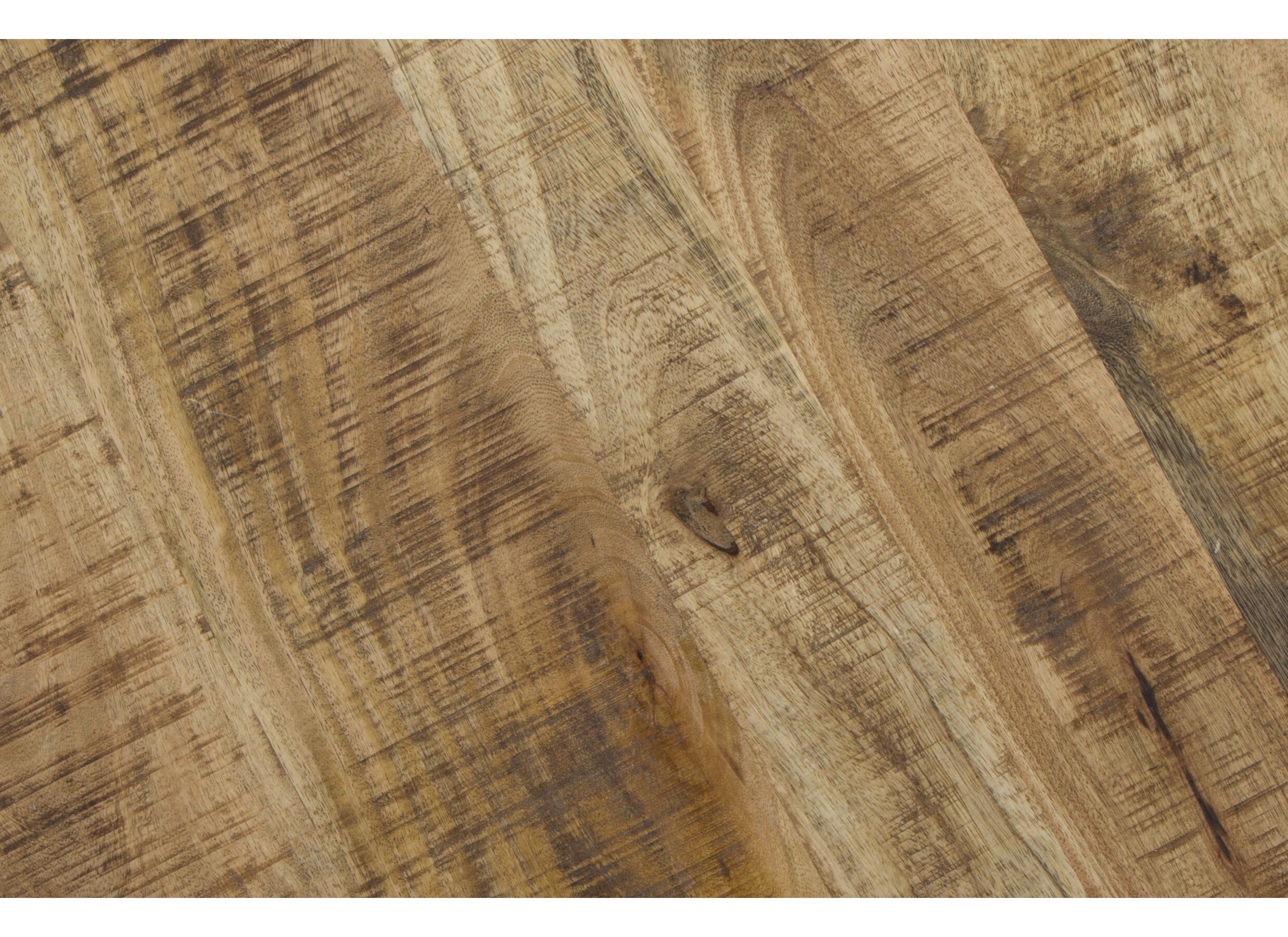 Detailfoto - Bijzettafel Scrooge hout massief metaal rond set van 2