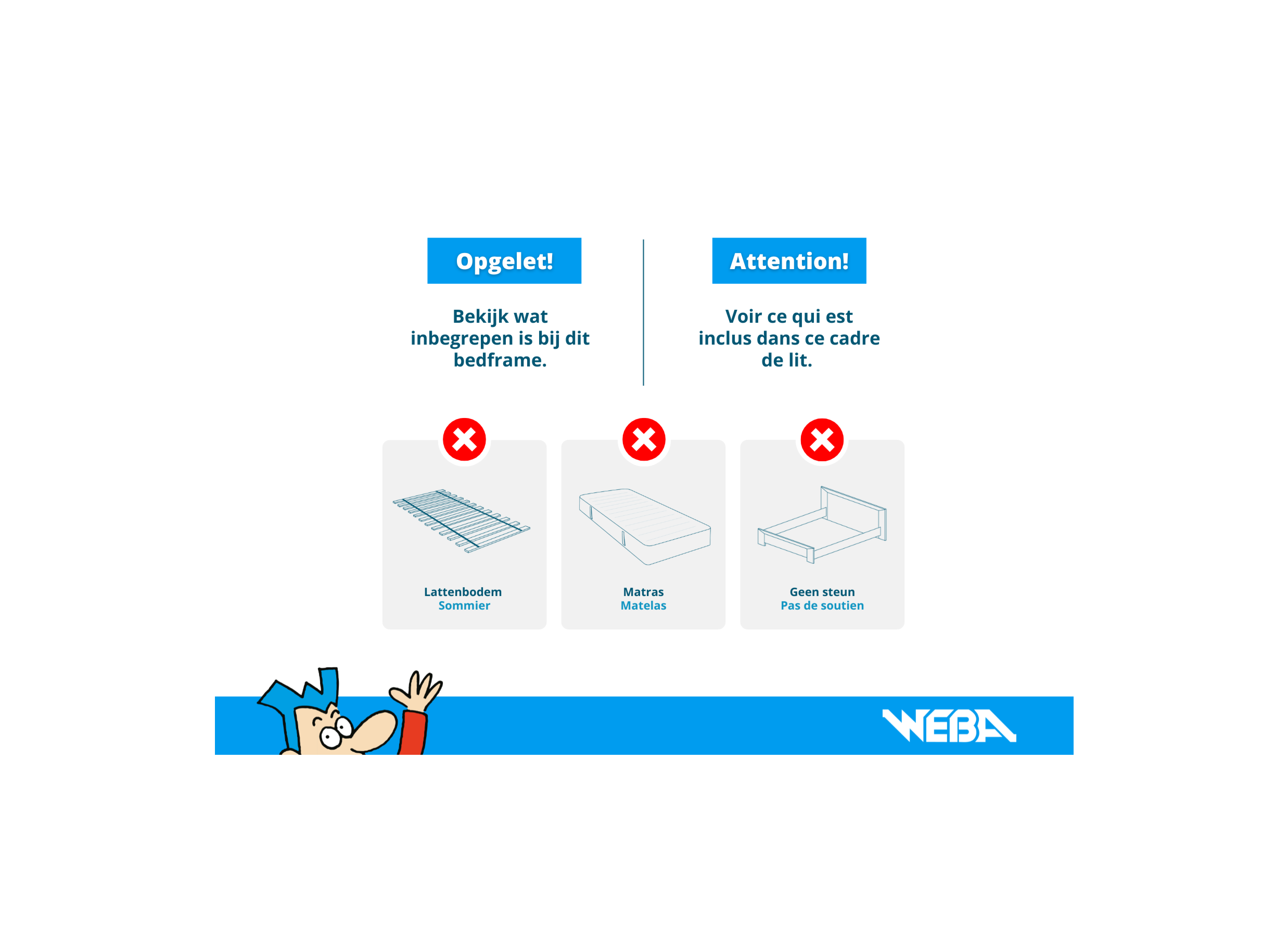 Configuration - Lit Watson 140x200cm - décor - blanc & chêne kronberg