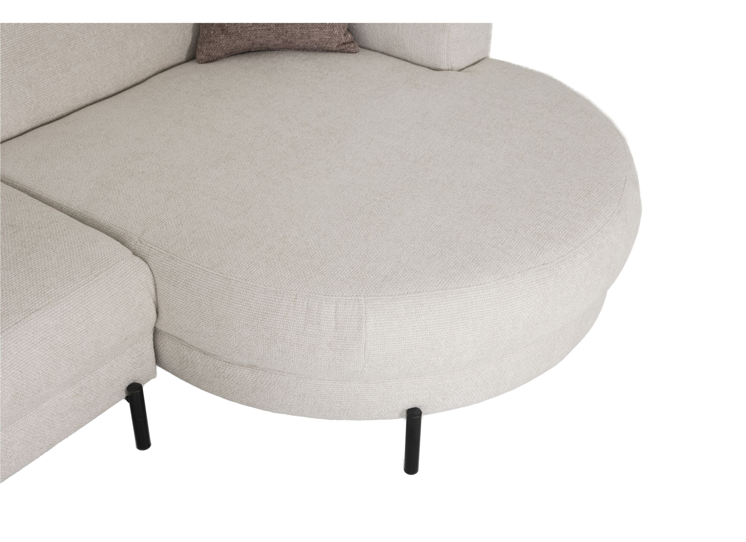 Hoeksalon Liva 325x161cm - stof - wit