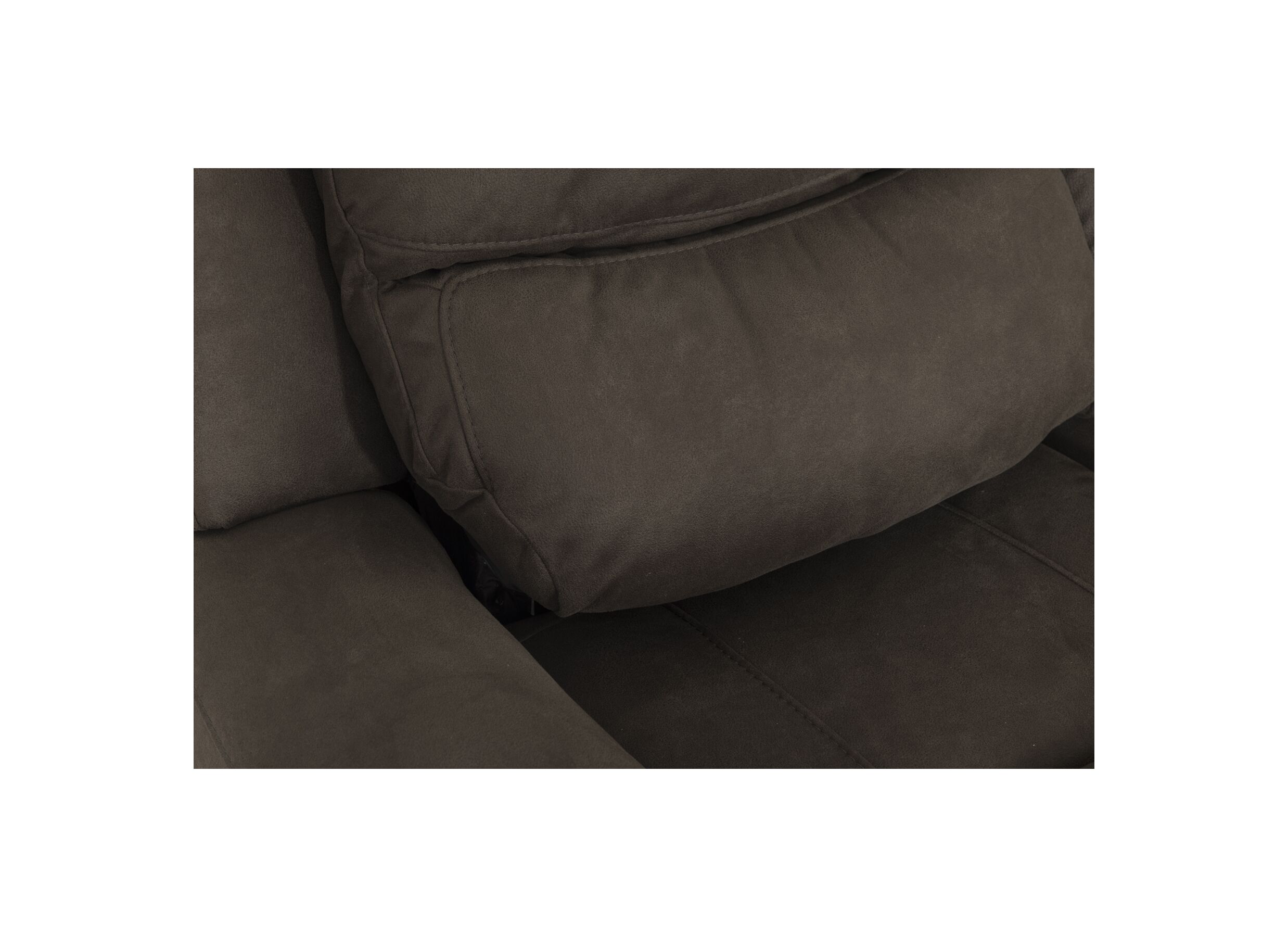 Detailfoto - Zetel Cluny 3+2+1-zit - stof - bruingrijs met relax
