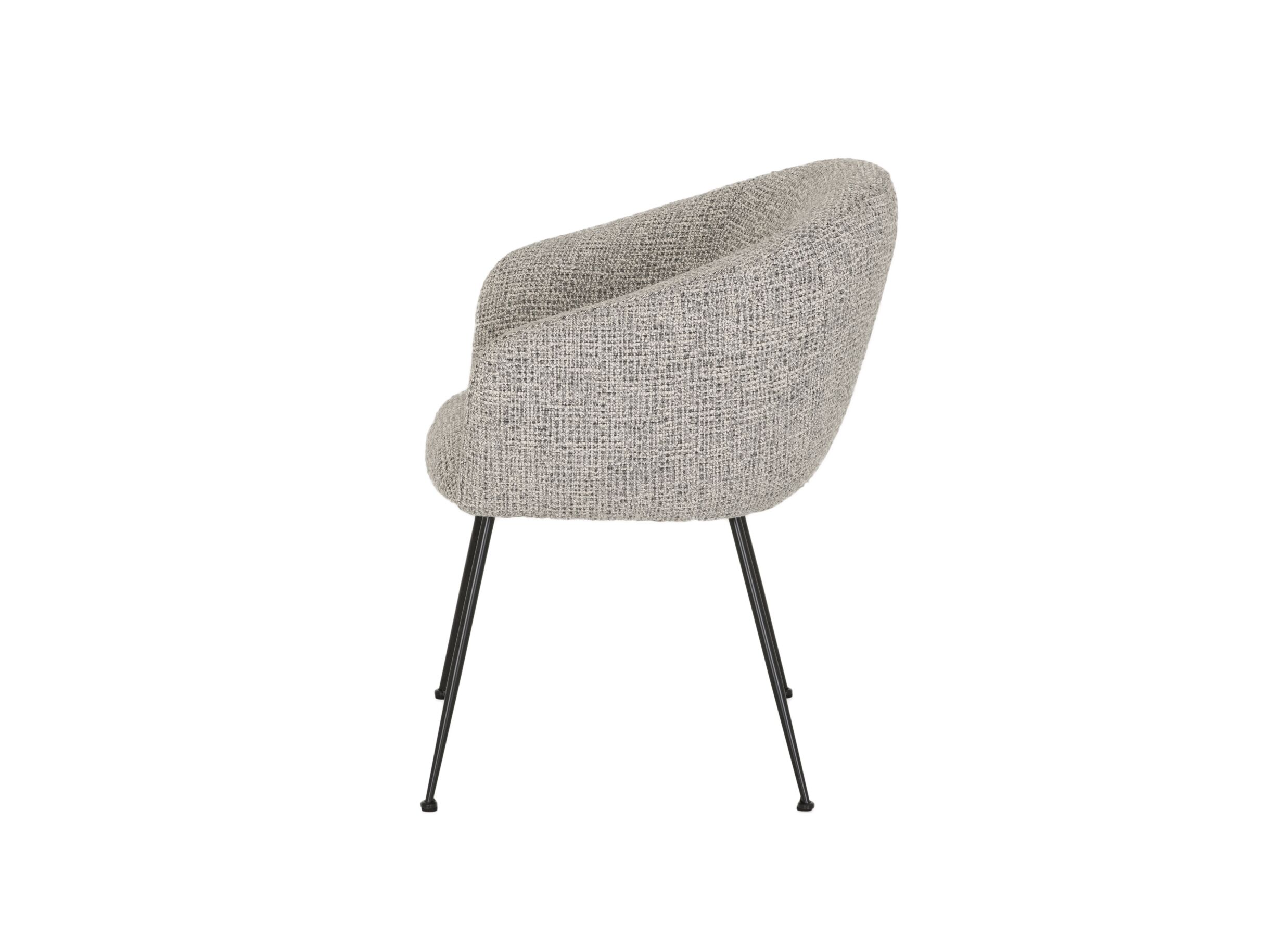 Stoel Foy 60x62x79cm - stof - grijs