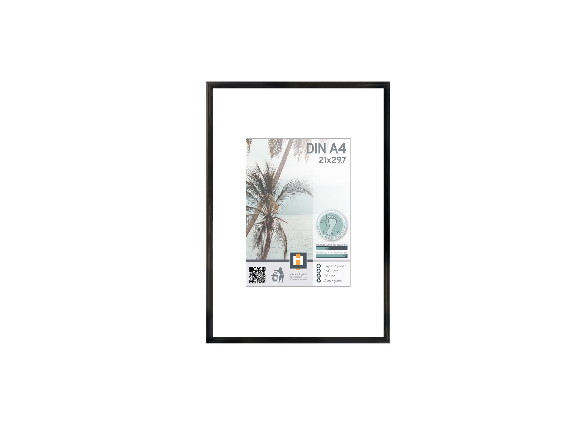 Fotokader Kyoto 30x21cm - kunststof & glas - zwart
