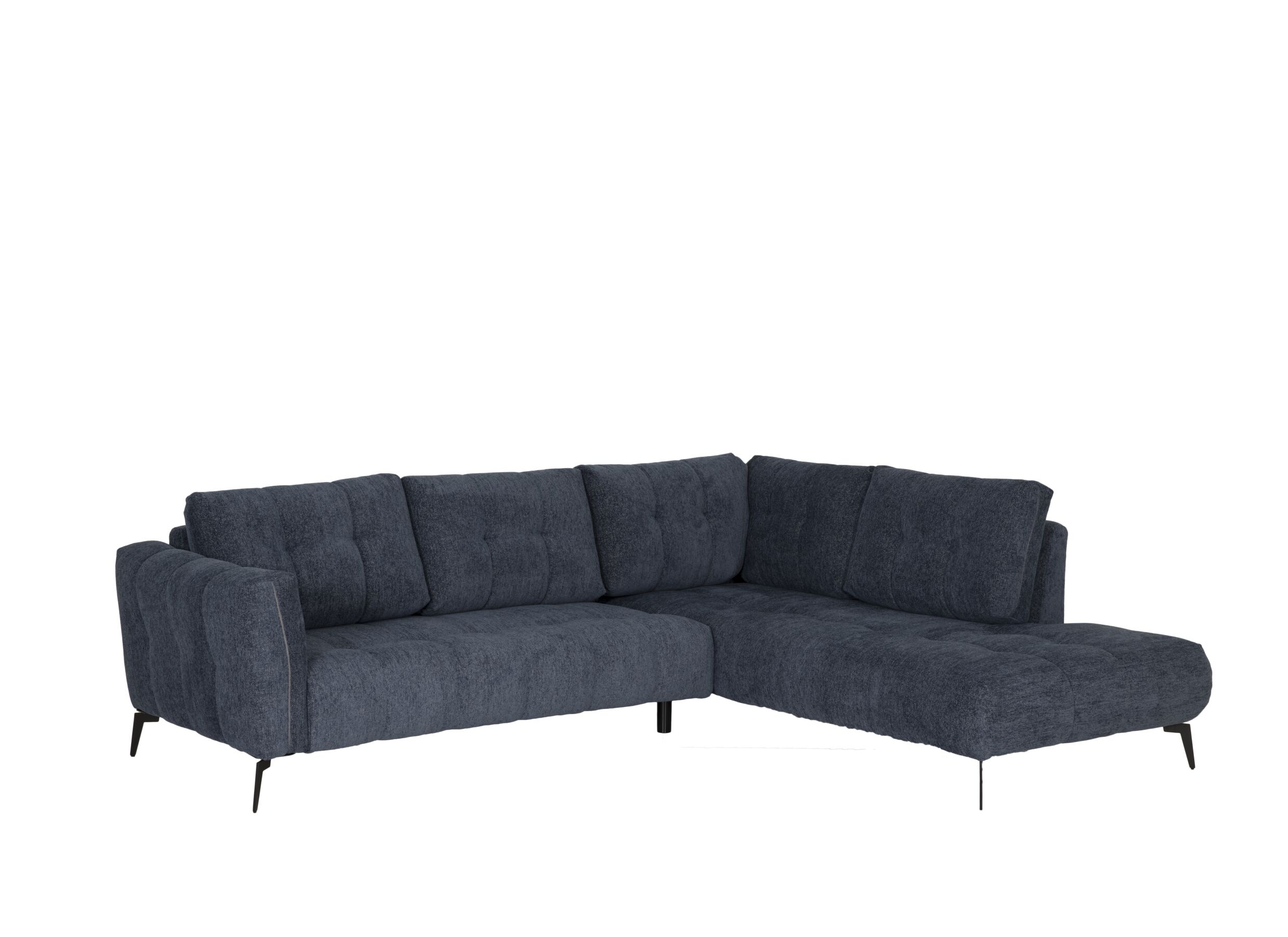 Hoeksalon Elmo 287x219cm - stof - blauw