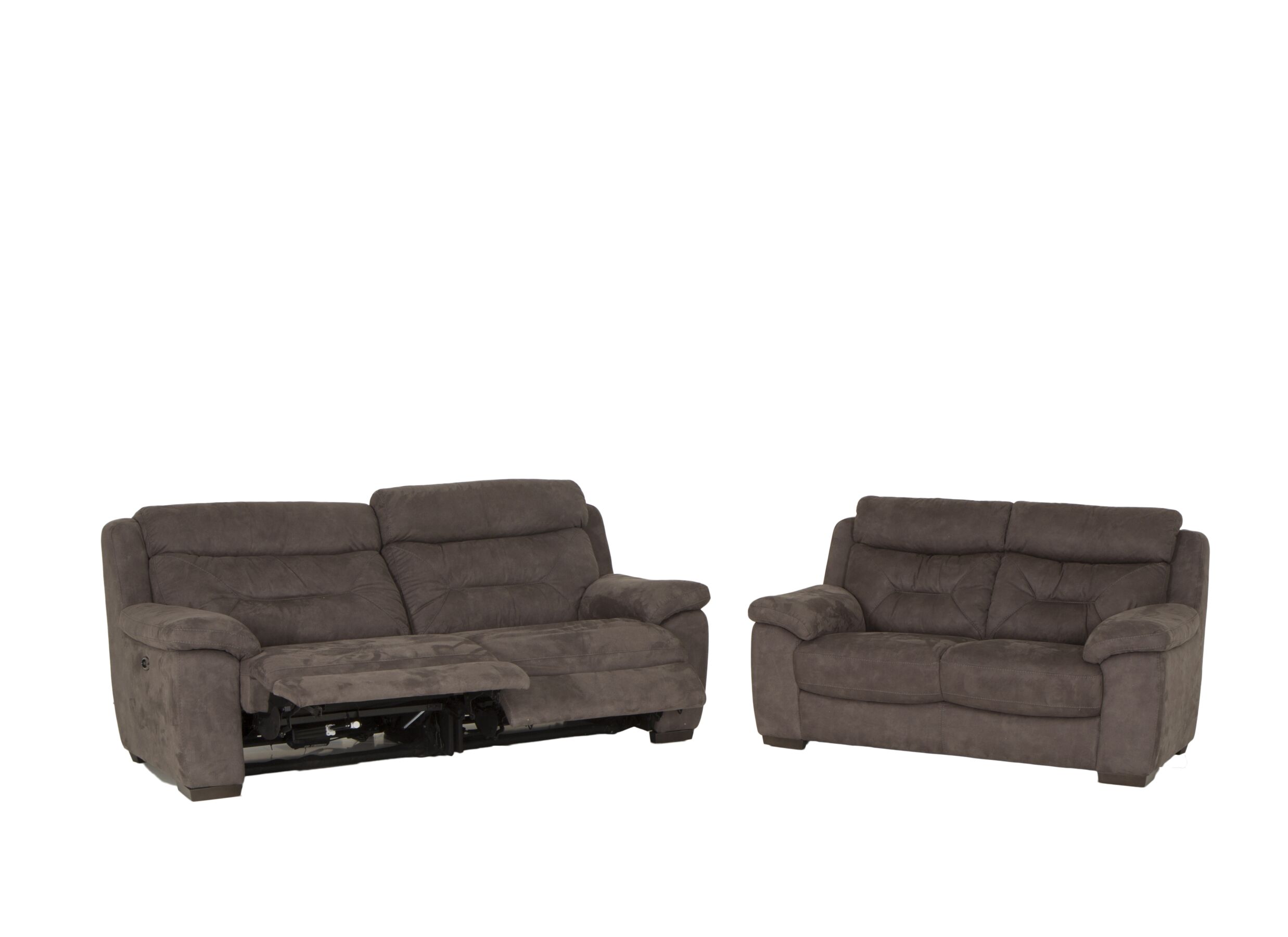 Zetel Neil 2,5+2-zit - stof - grijs met relax