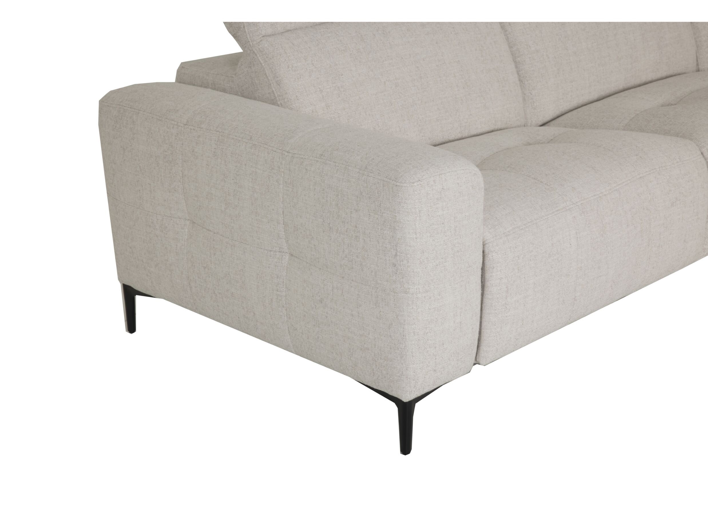 Detailfoto - Hoeksalon Knight 317x255cm - stof - beige
