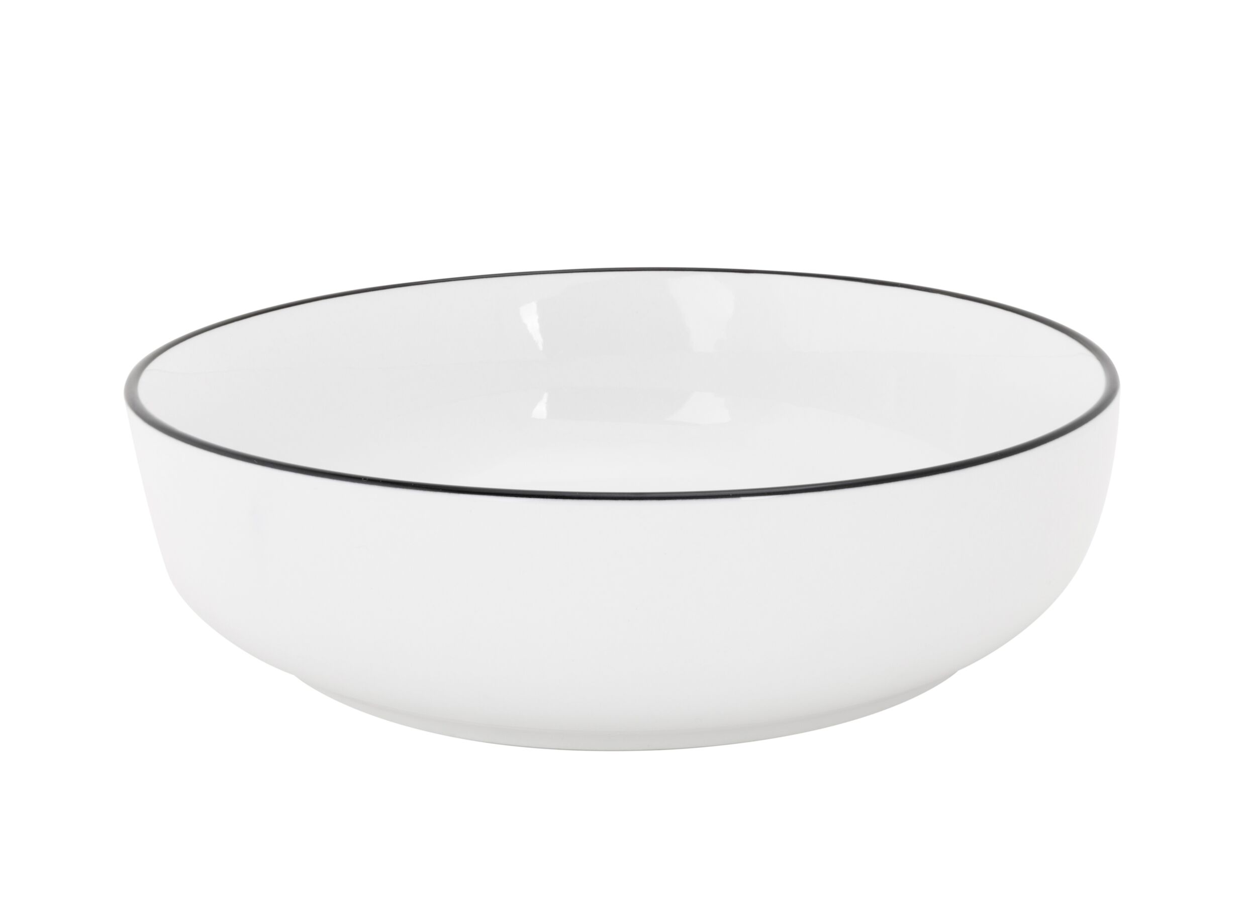Diep bord Renee Ø21cm - porselein - zwart & wit - Assiette creuse Renee Ø21cm - porcelaine - noir & blanc