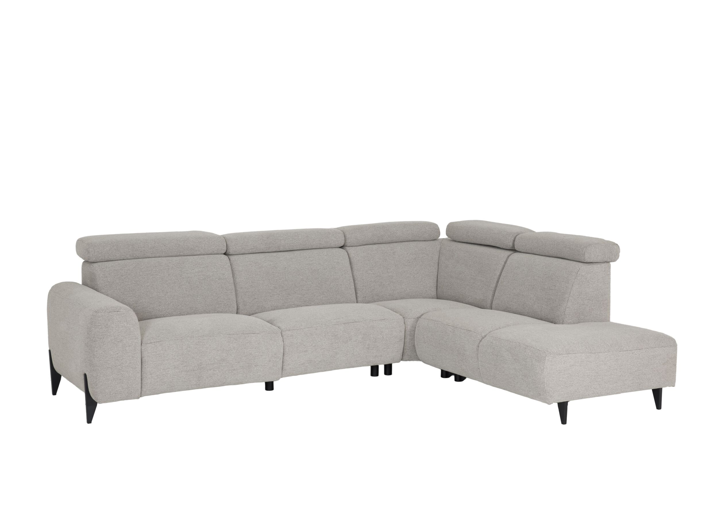 Canapé d'angle Culebra tissu beige avec relax - Canapé d'angle Culebra 299x231cm - tissu - beige avec relax
