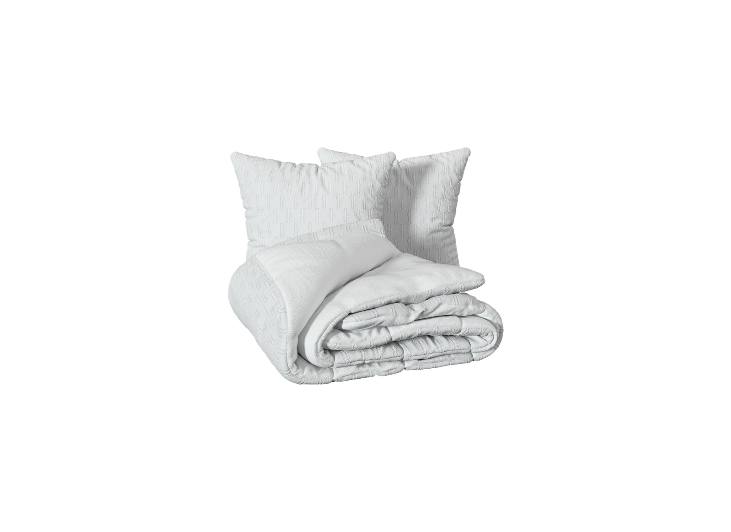 Plus Important - Housse de couette Edie 260x240cm - microfibre - blanc