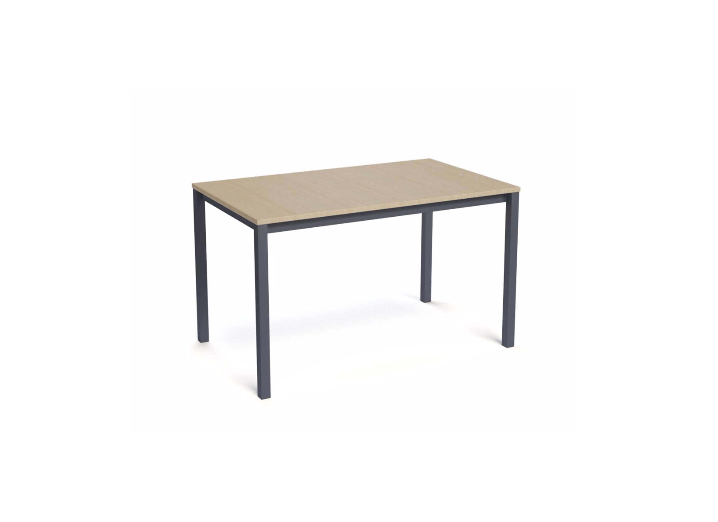 Table de bar Vienna 150x90cm gris - Table de bar Vienna 150x90cm - bois massif & métal - anthracite & chêne nature