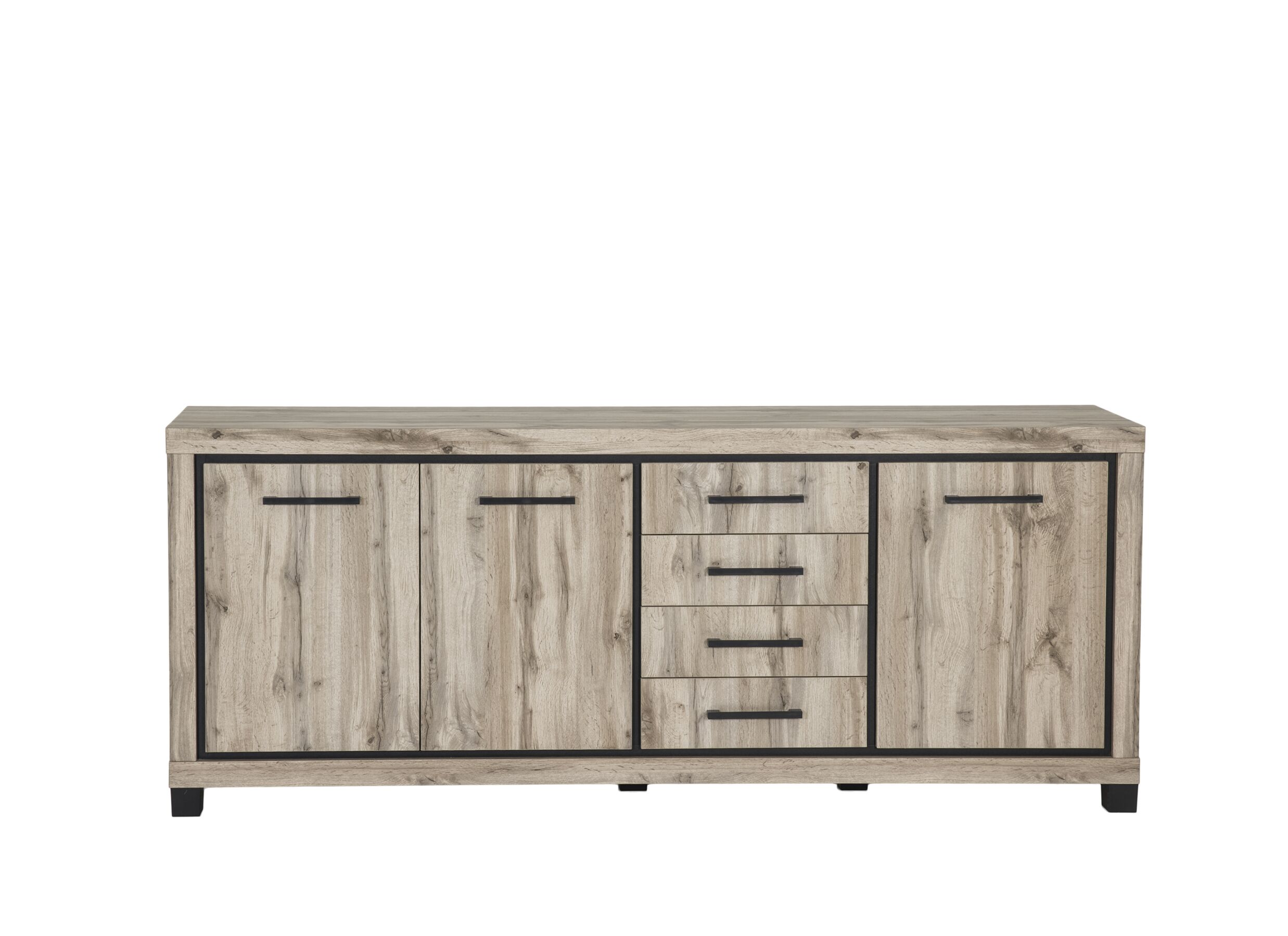 Overzichtsfoto - Dressoir Elegance 225cm - meubelplaat - canada oak