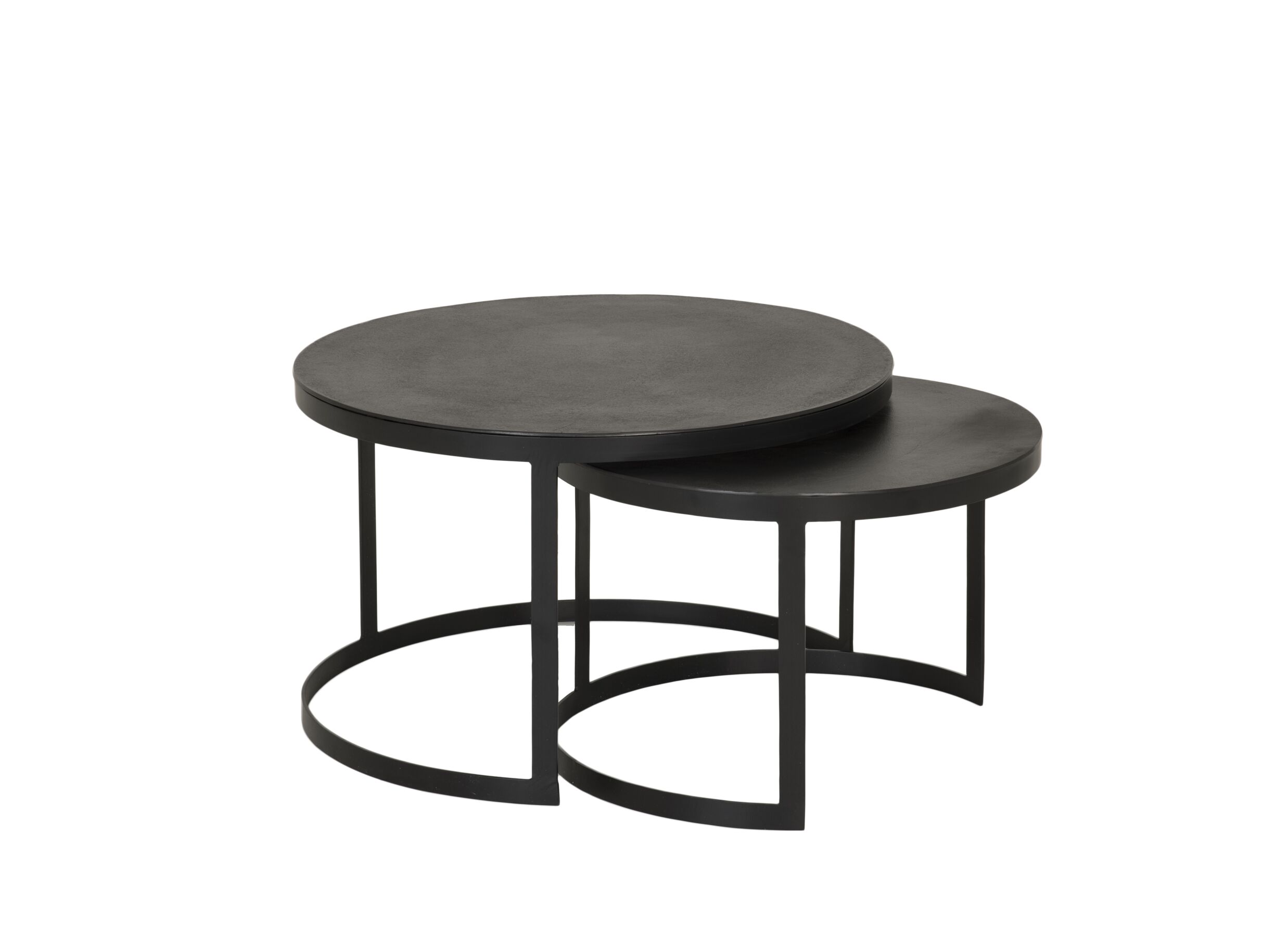 Table basse Skudde métal ronde lot de 2 - Table basse Skudde métal ronde lot de 2
