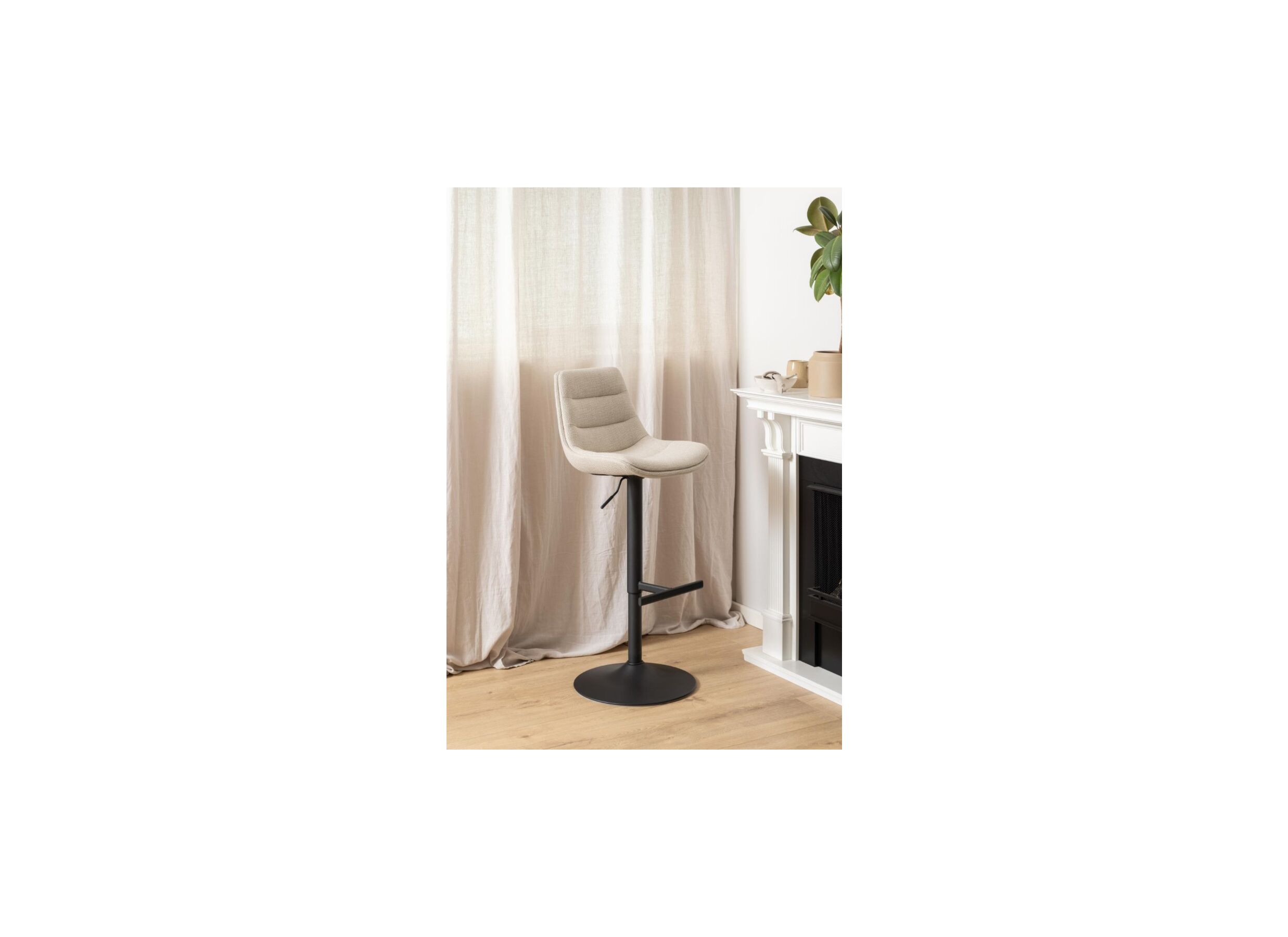 Sfeerfoto - Barstoel ZH65-86cm - stof - beige