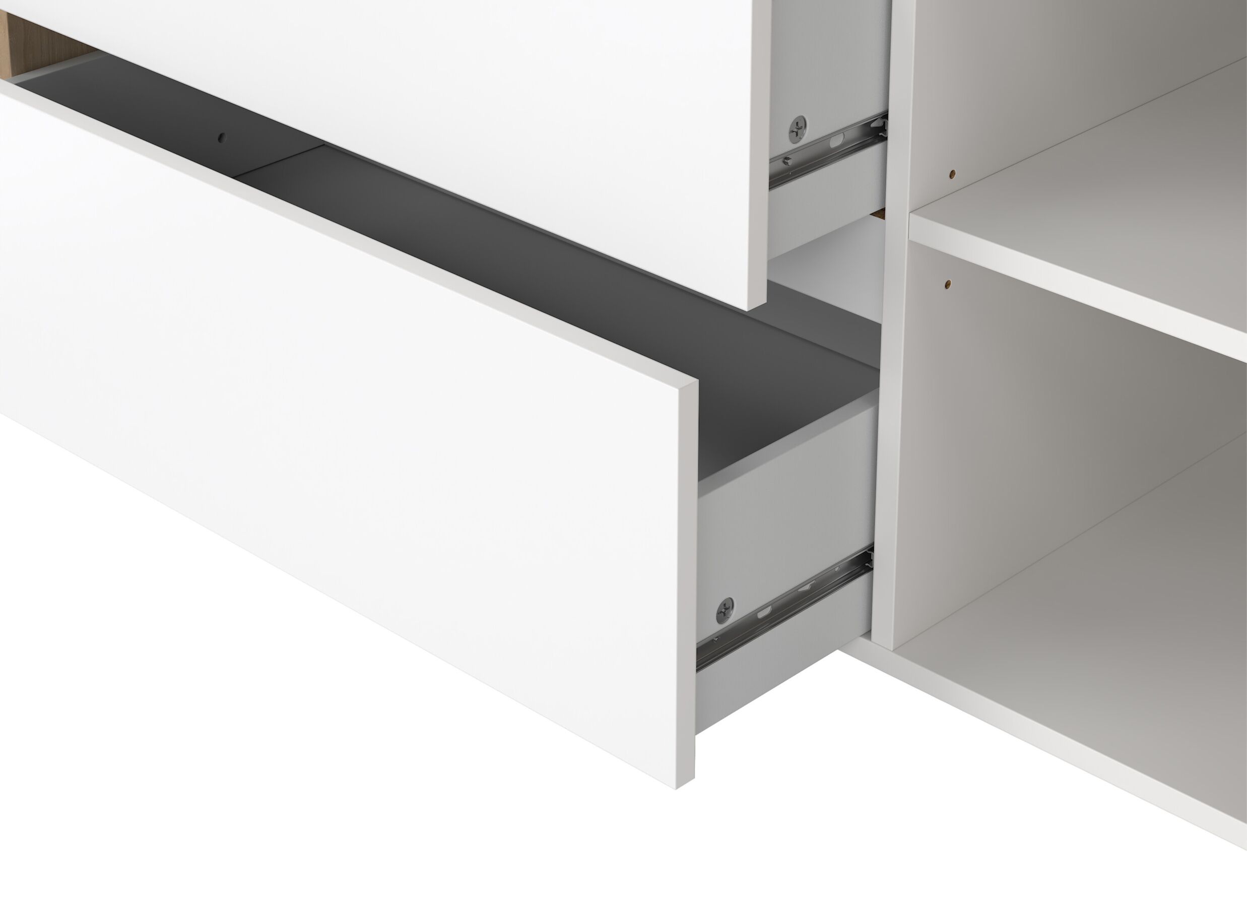 Detailfoto - Commode Next 119x48x84cm - decor - wit/jackson hickory