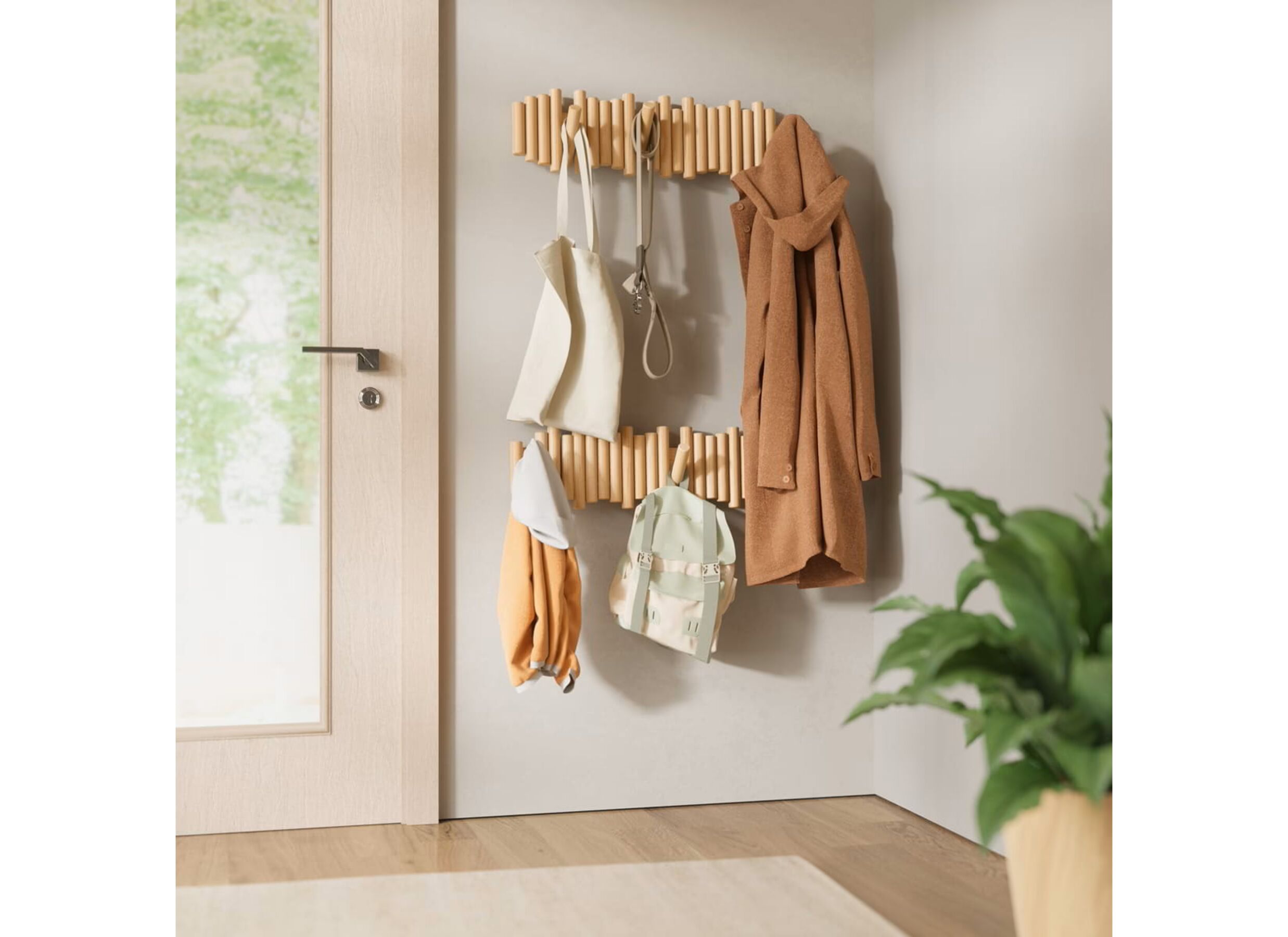 Sfeerfoto - Kapstok Picket 8 Hook 61cm - naturel