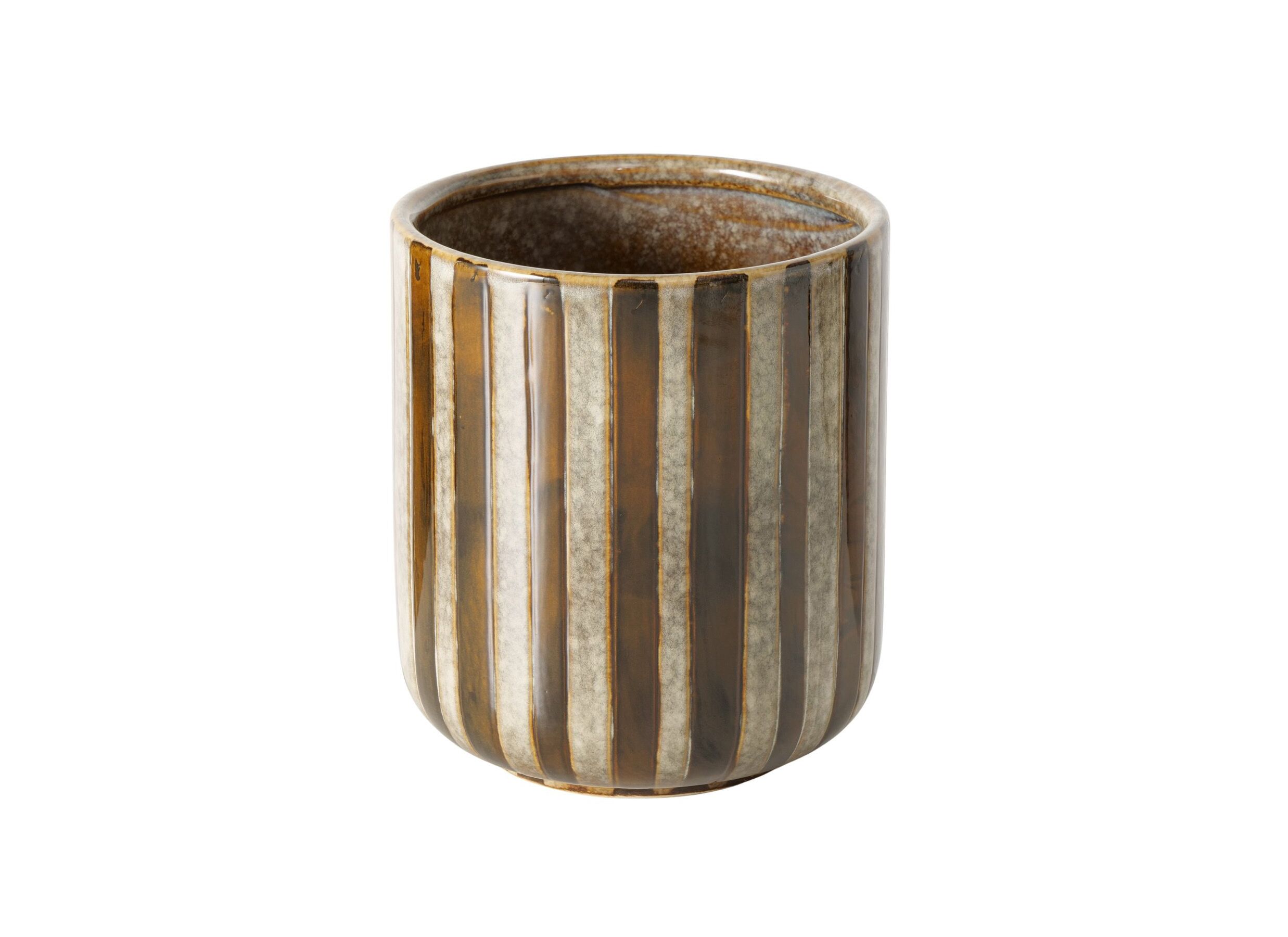 Bloempot Zelia H15 - Cache-pot Zelia H15,5cm - porcelaine - brun