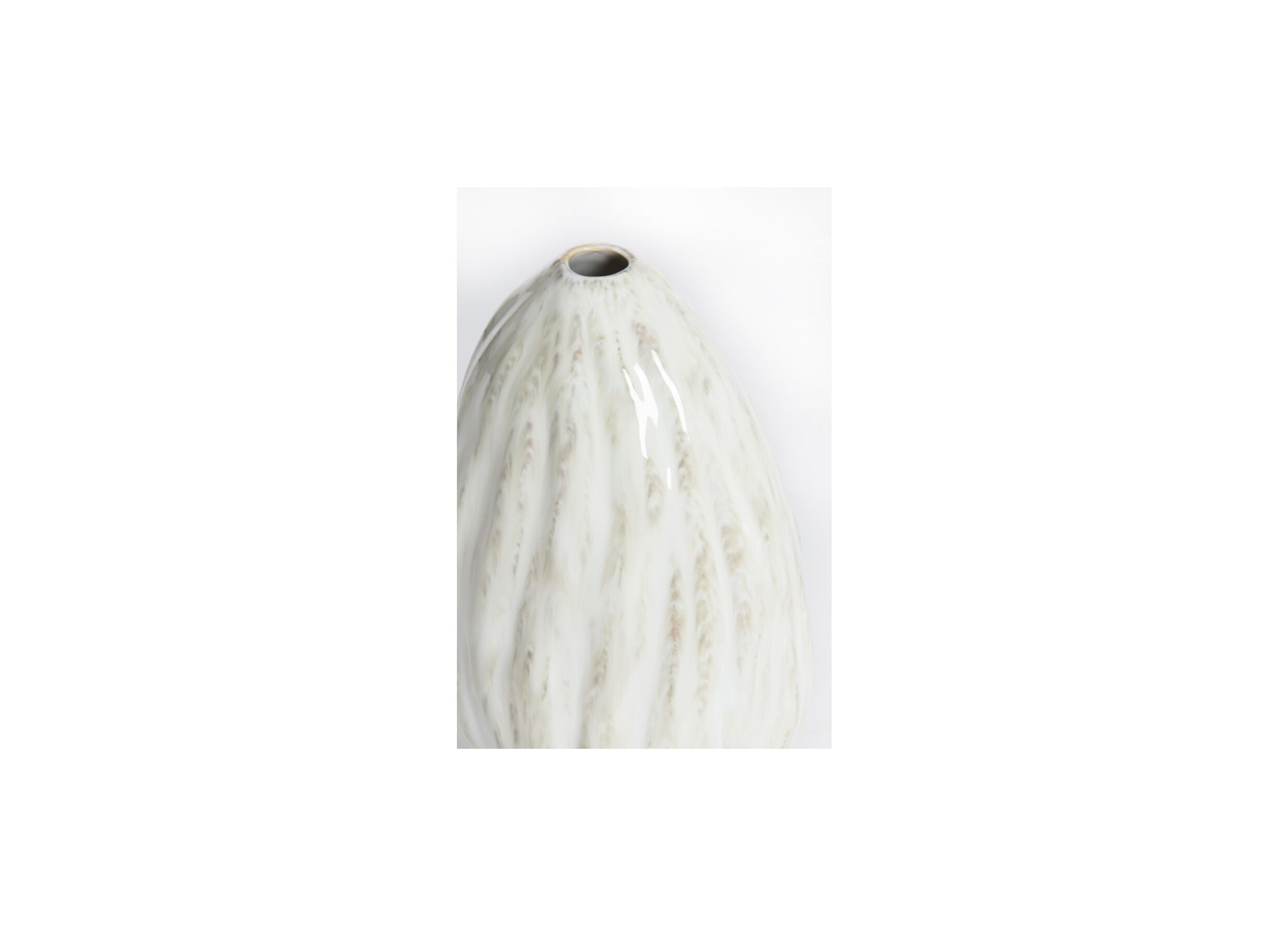 Detail - Vase Cacta H18,5cm - céramique - crème