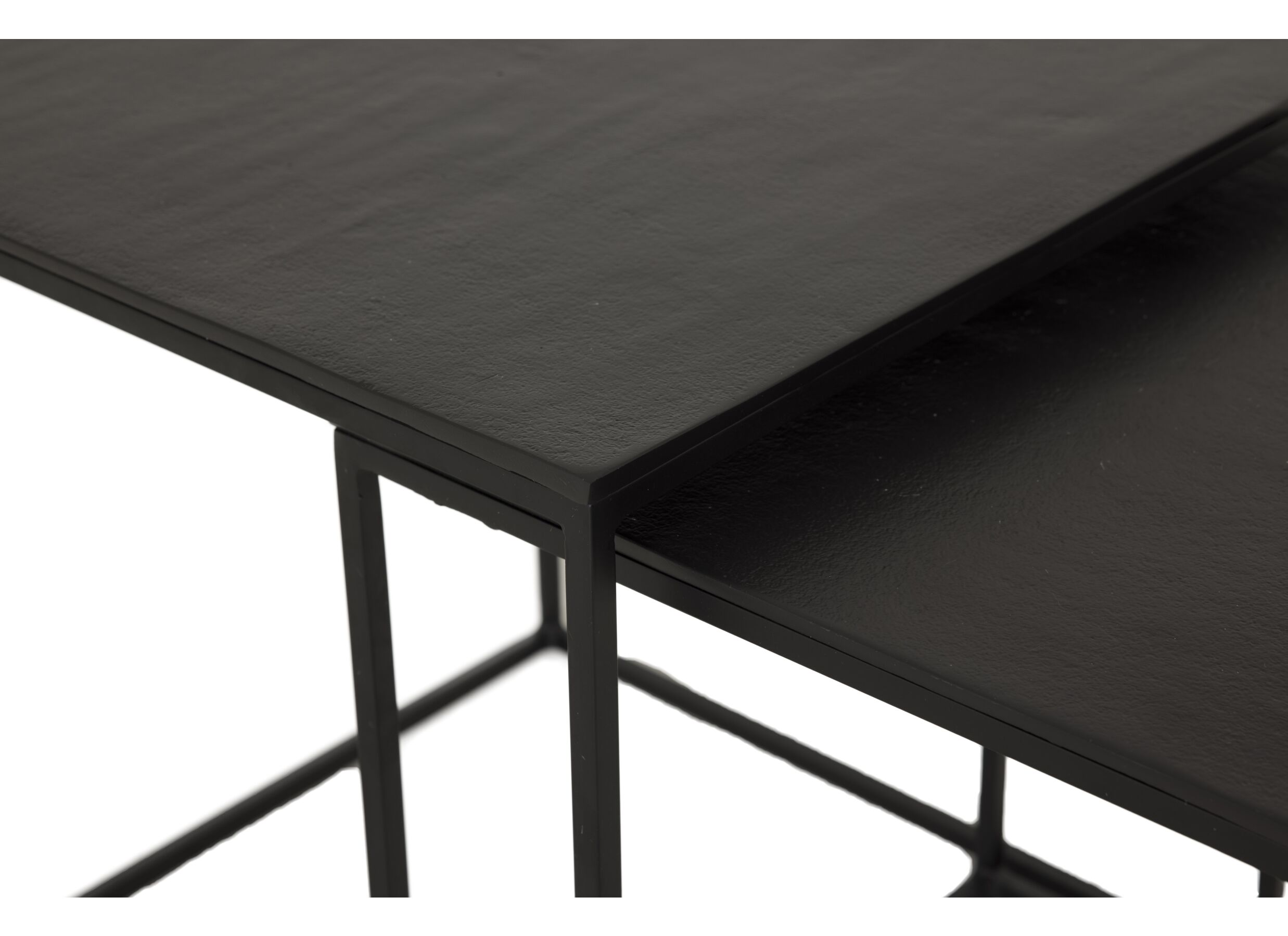 Table basse Coltrane métal carré lot de 2