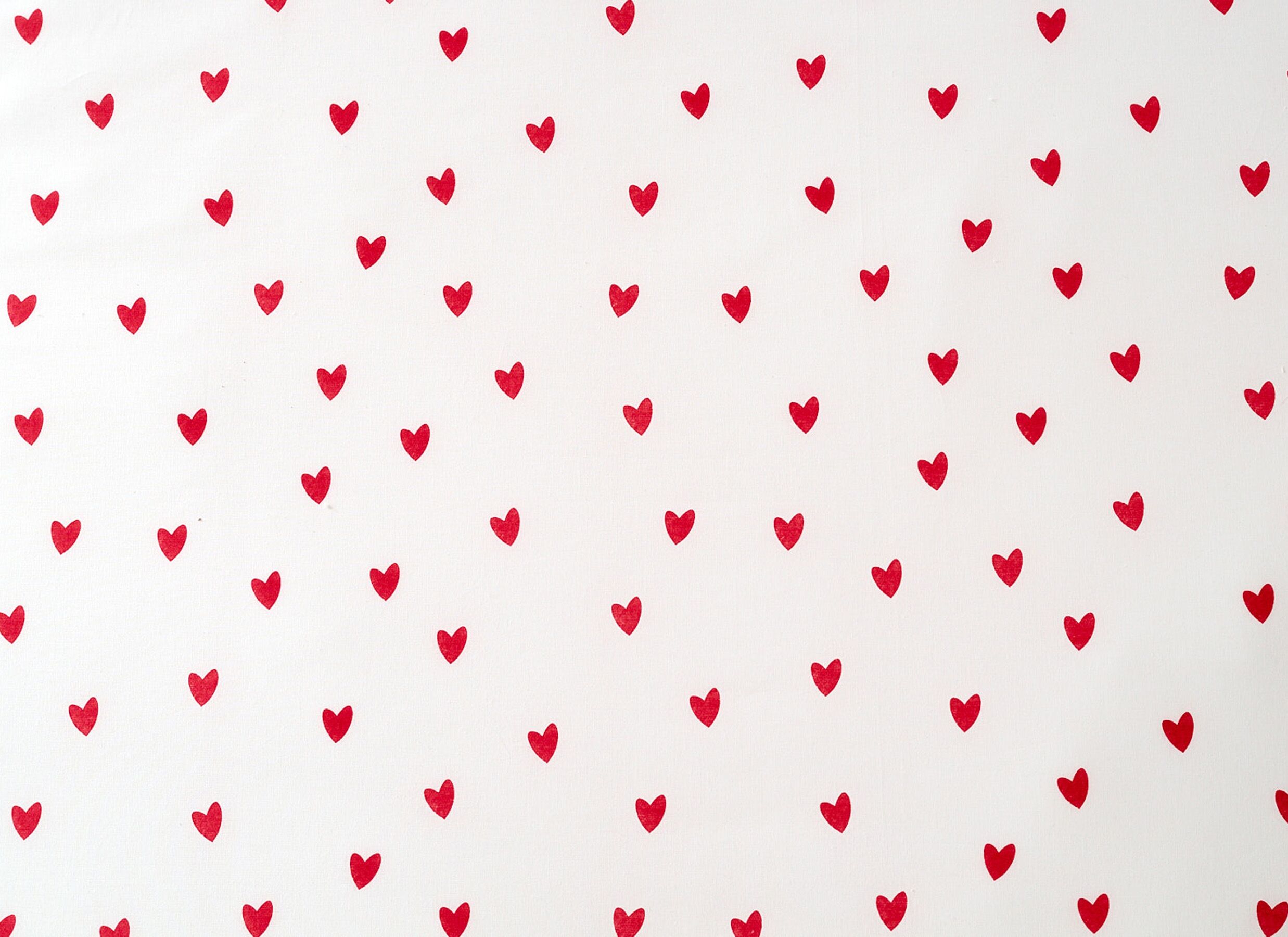 Detailfoto - Dekbedovertrek 140x200/220cm - katoen - hearts red