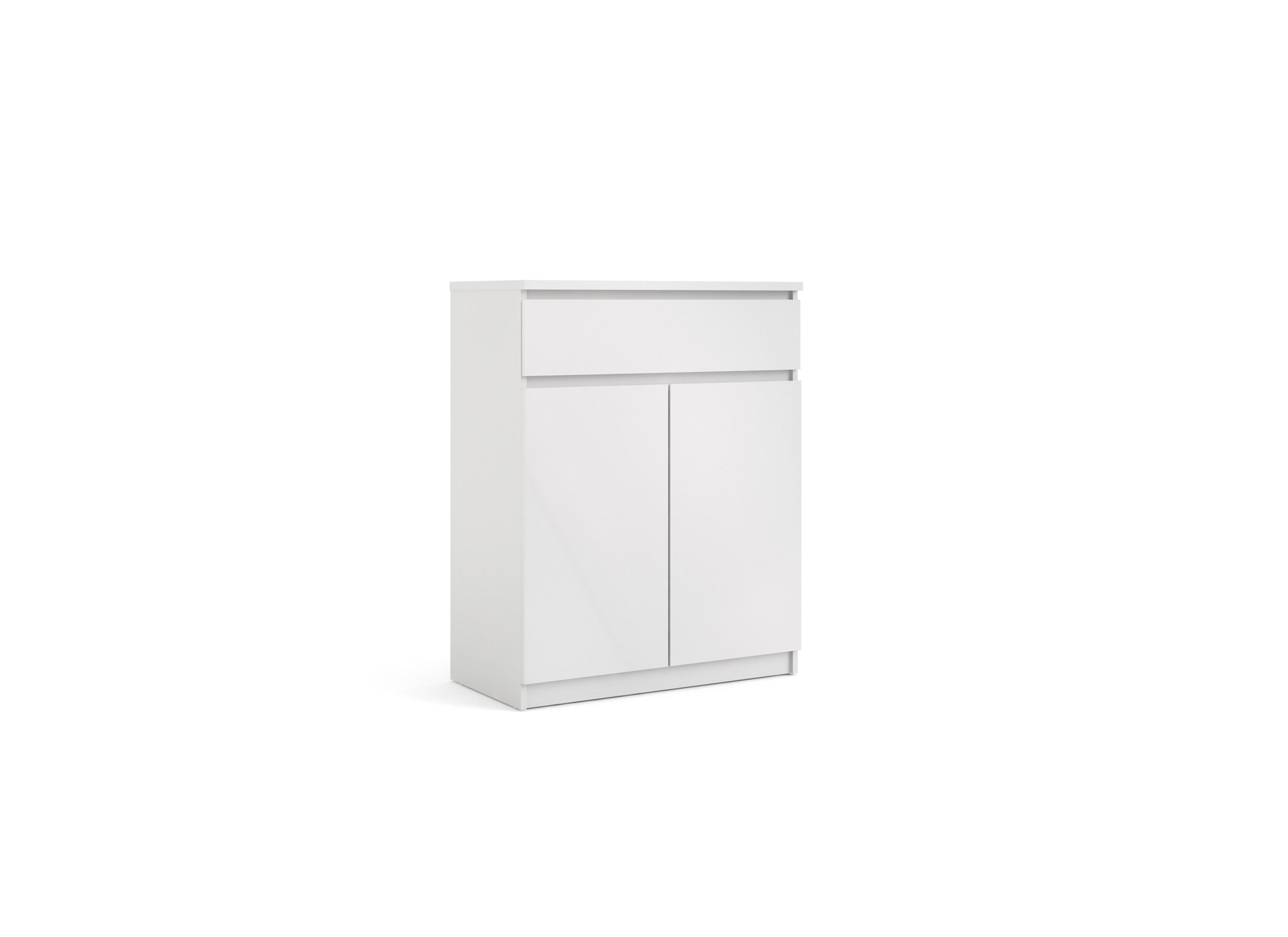 Commode Naia 80x40x101cm - Commode Naia 80x40x101cm - mélamine - blanc laqué