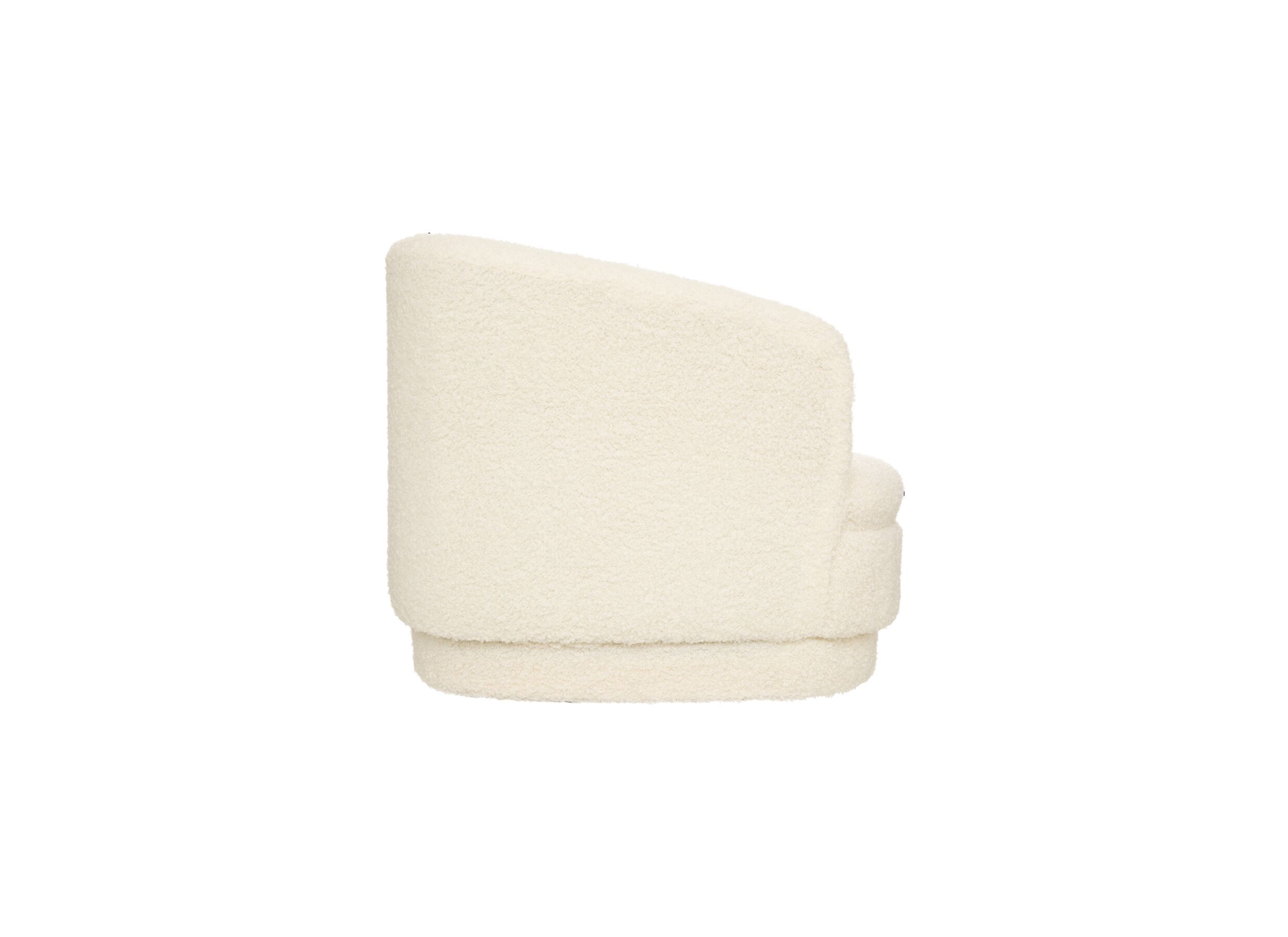Kinderfauteuil Sky bouclé wit