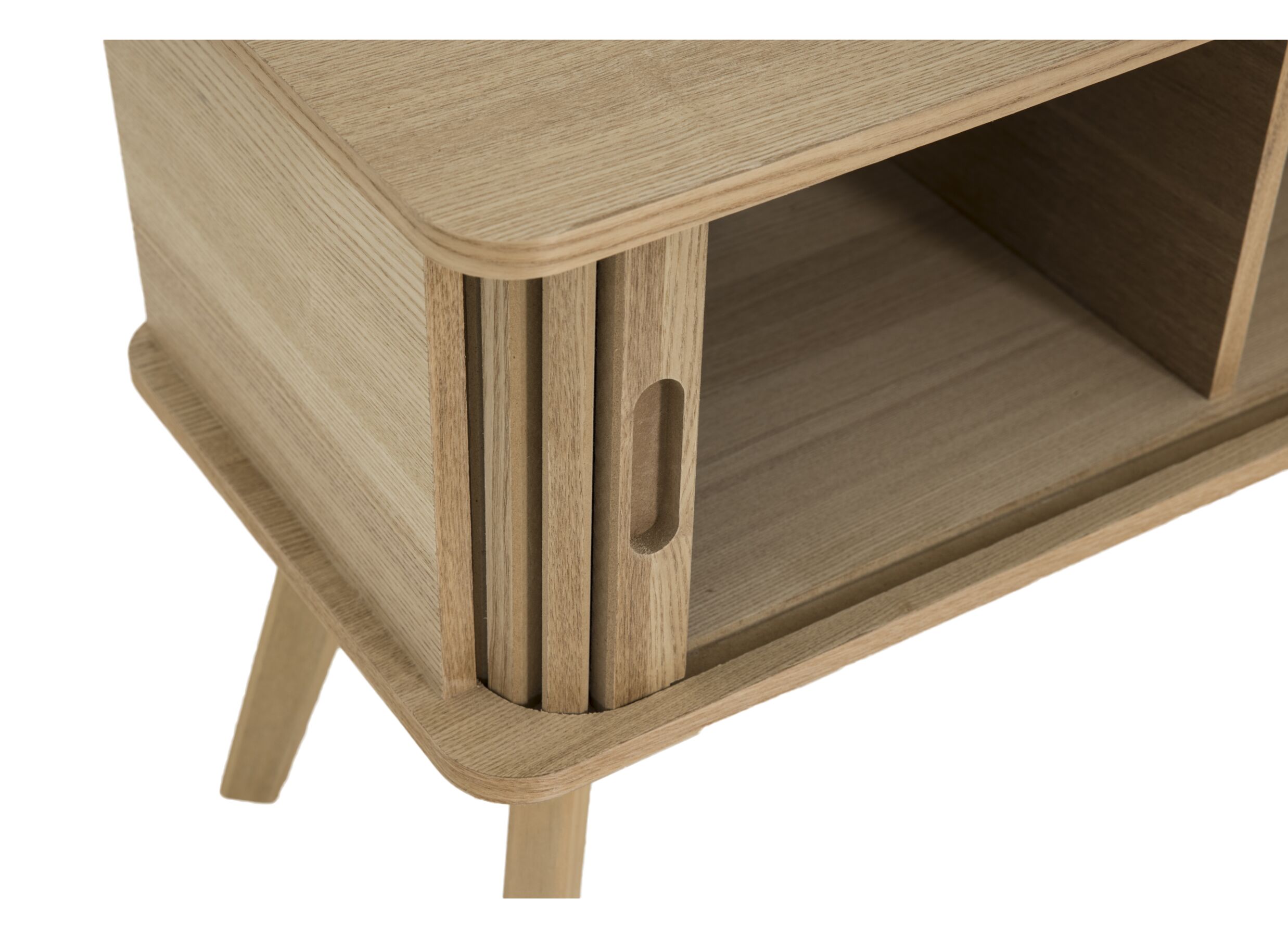 Detail - Meuble TV Eno 100cm - MDF/placage de frêne - naturel