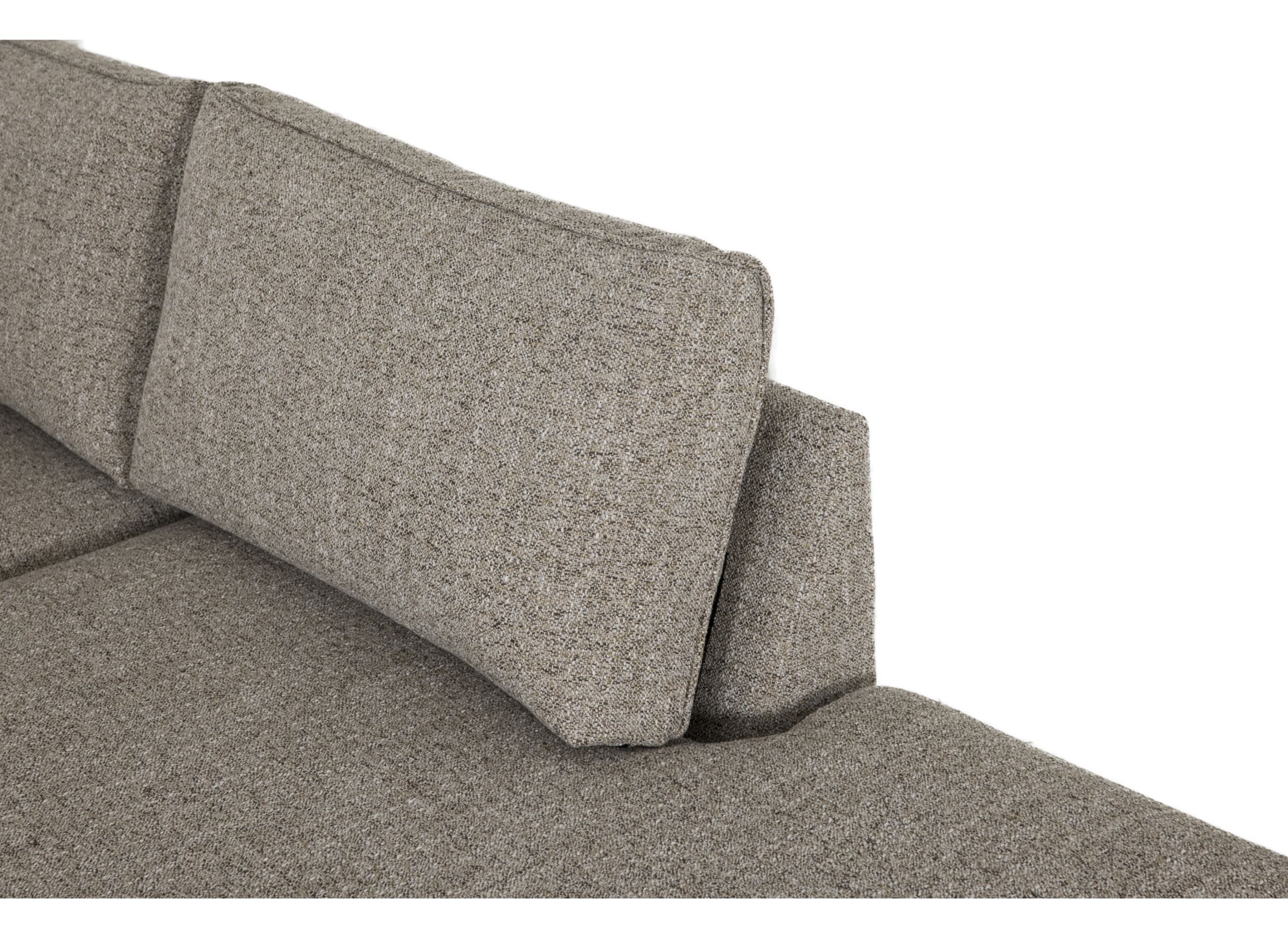 Canapé d'angle Lamar 257x223cm - tissu - brun clair