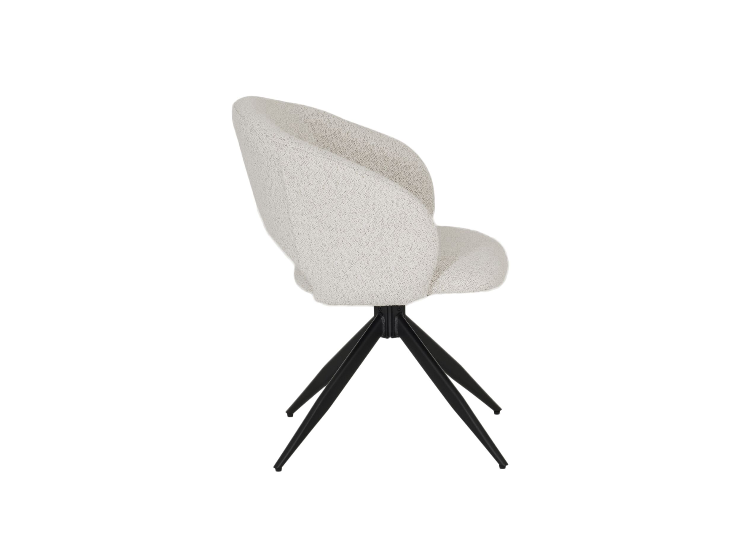 Aperçu - Chaise pivotante Pilar 60,5x58,5x78,5cm - tissu - beige