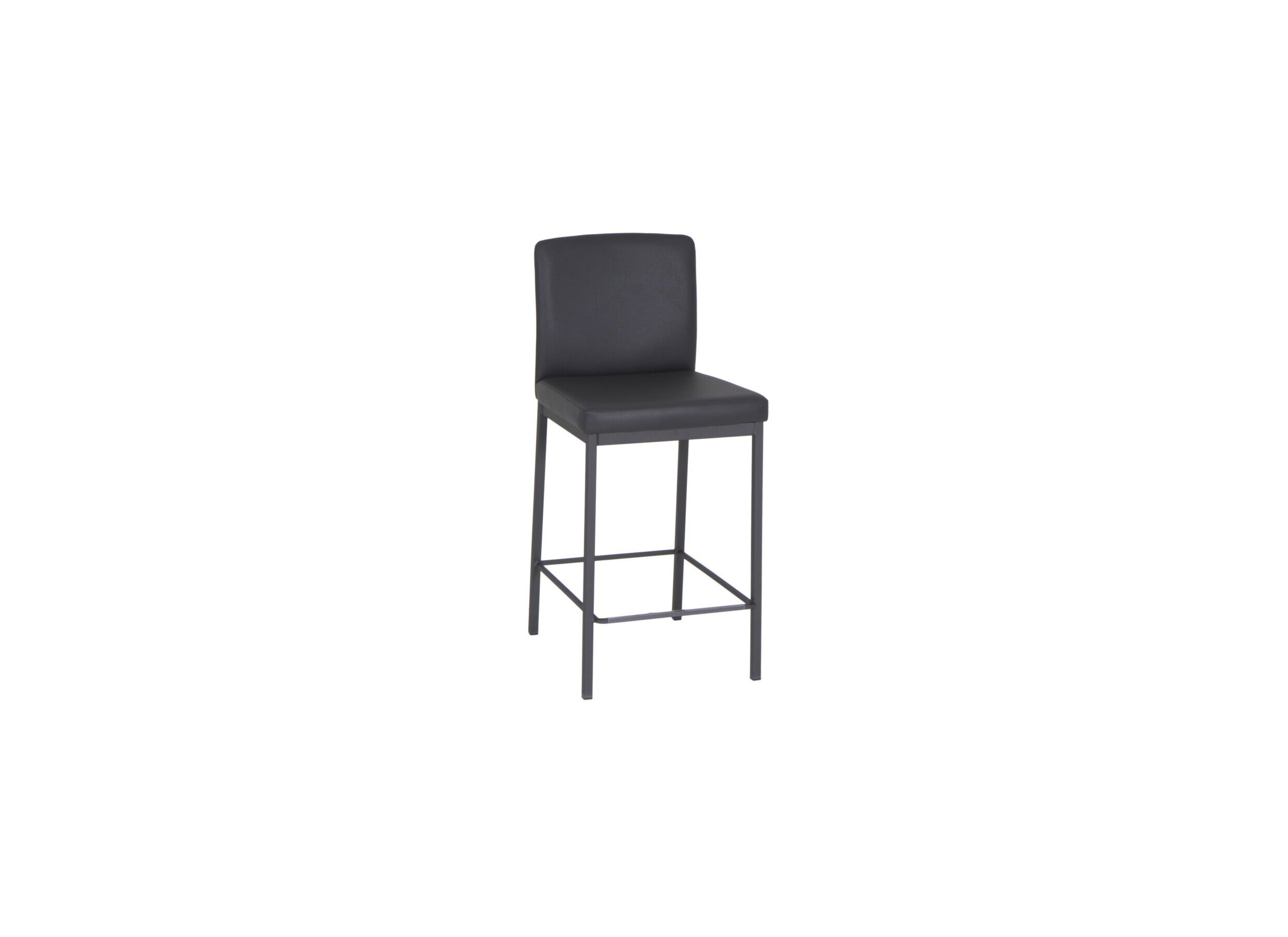 Barstoel Villa ZH65,5cm - lederlook - antraciet