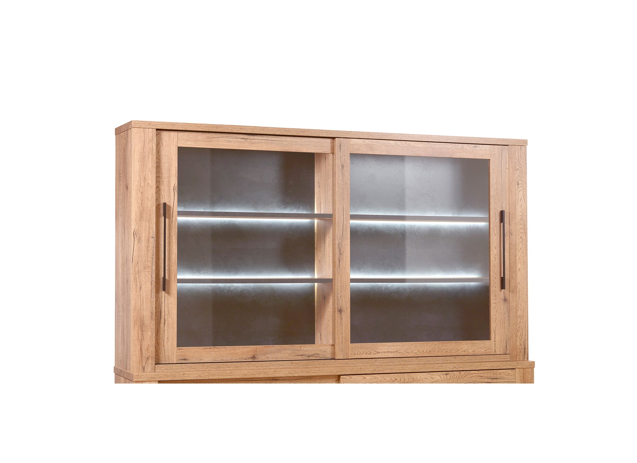 Surmeuble Otto 230cm - Surmeuble Otto 230cm - panneau décor - chêne scarlet