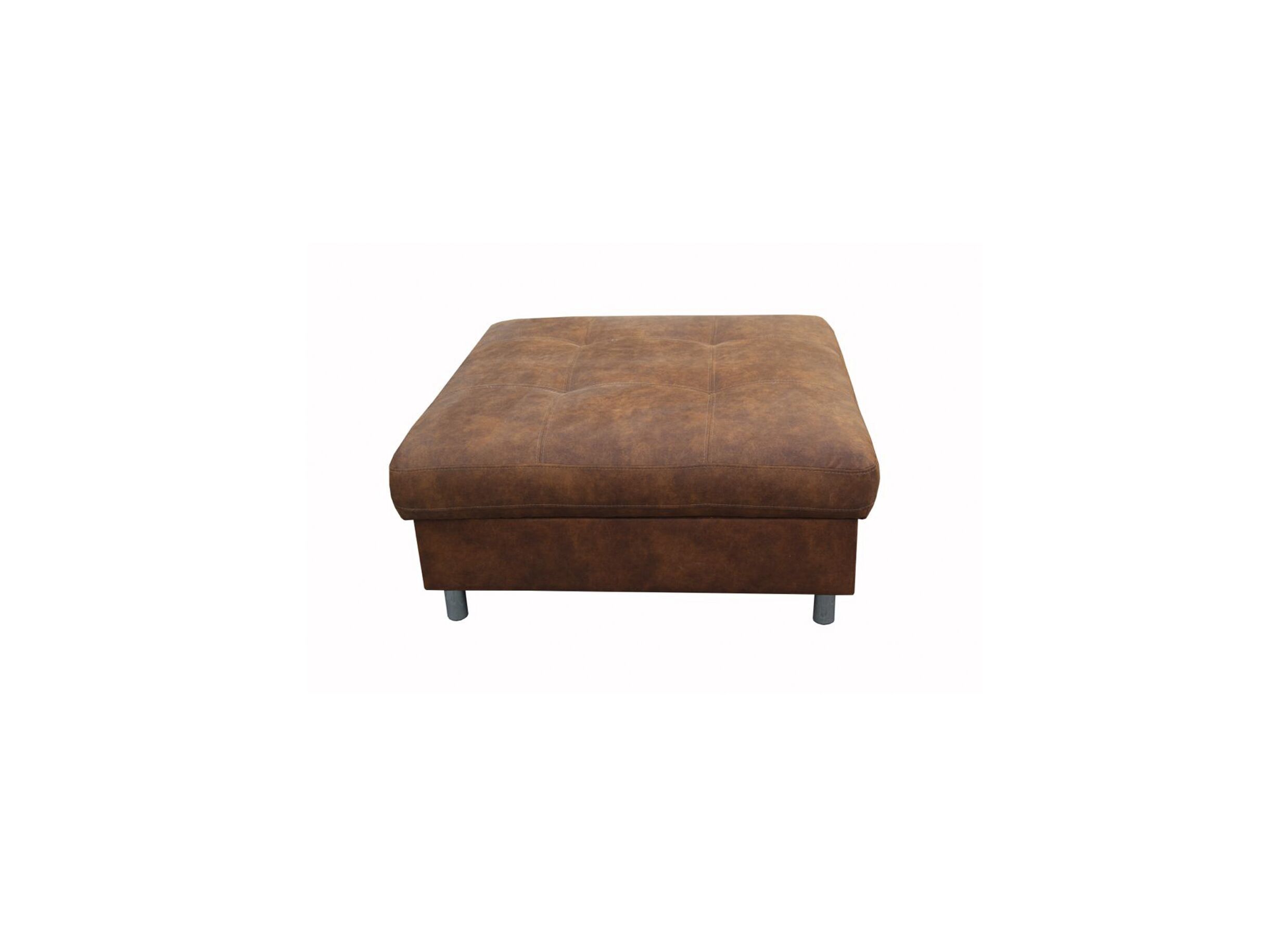 Voetenbank Jet 110x107cm stof cognac