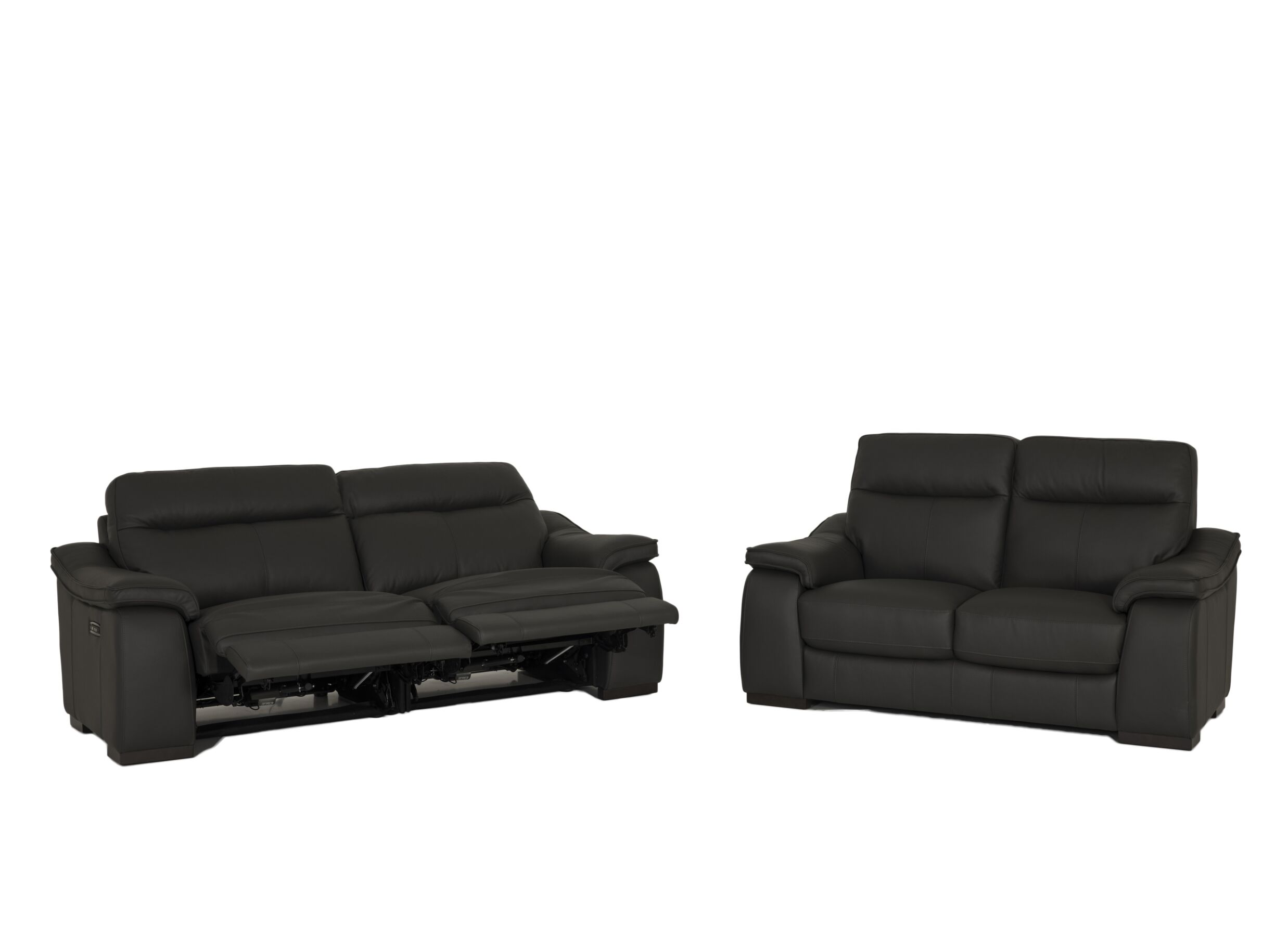 Overzichtsfoto - Zetel Final 2,5+2-zit - leder - shalegrey met relax