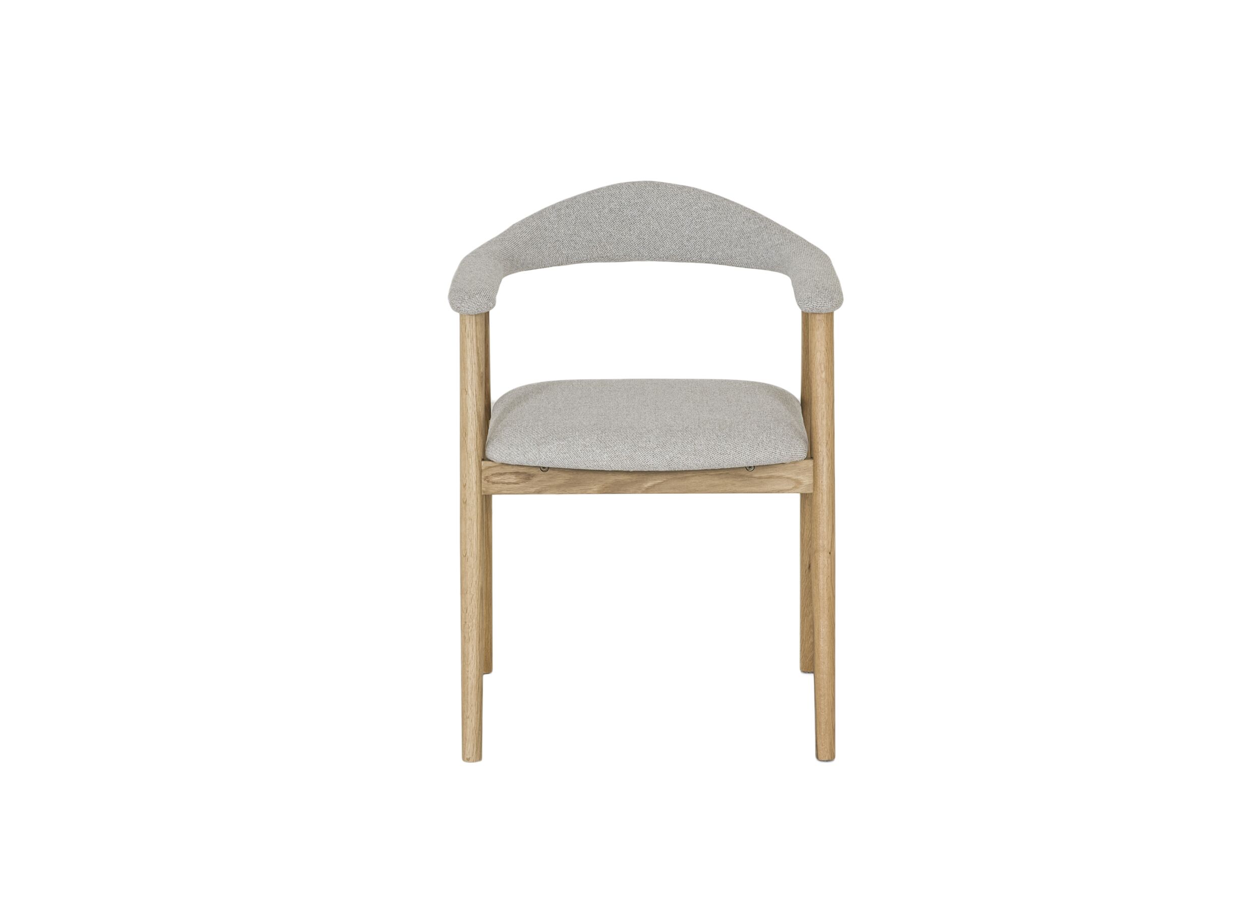 Aperçu - Chaise Herbie 56x55x73cm - chêne massif & tissu - beige