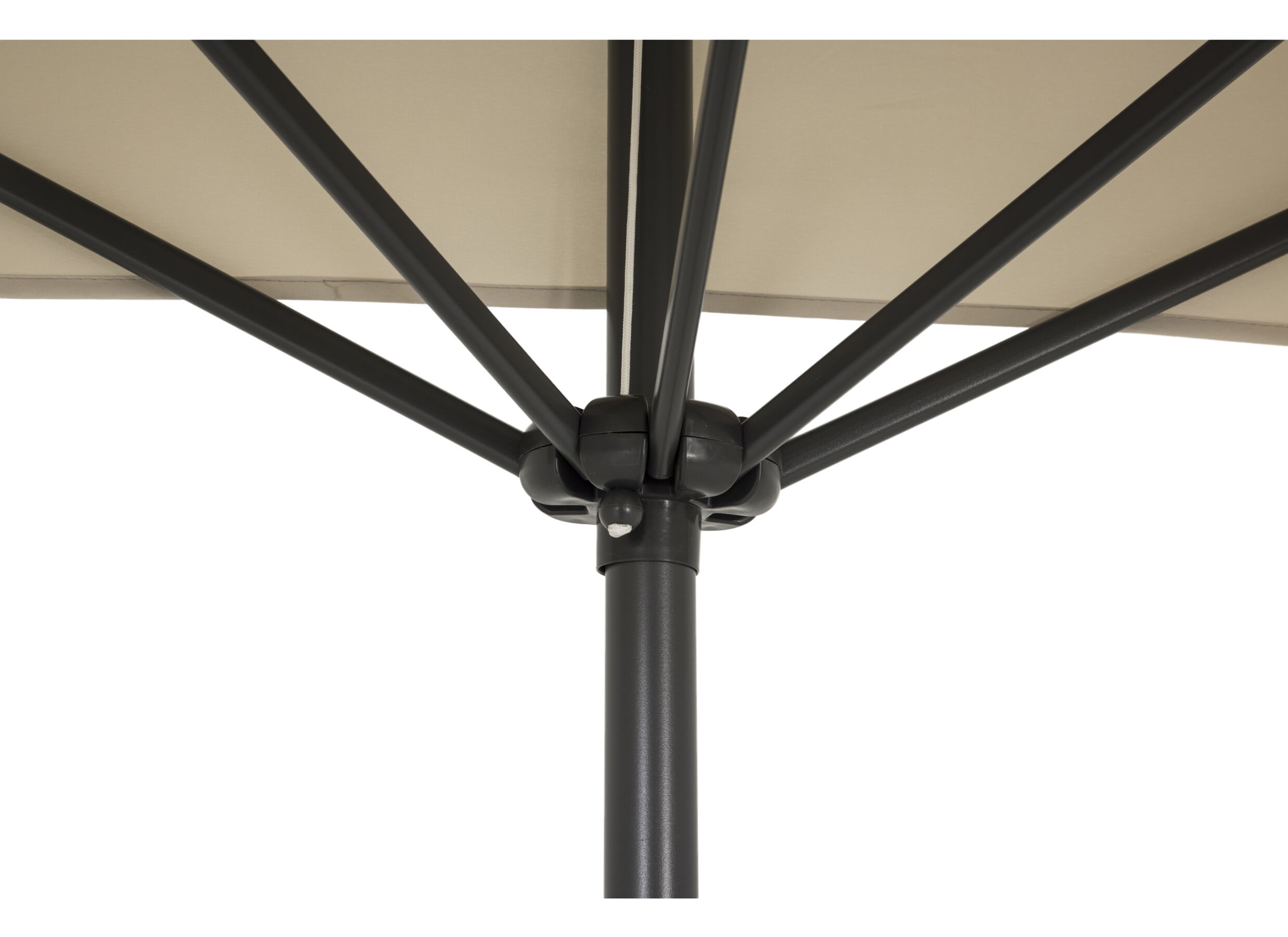 Detailfoto - Halve Parasol Athena Ø300cm beige met beschermhoes