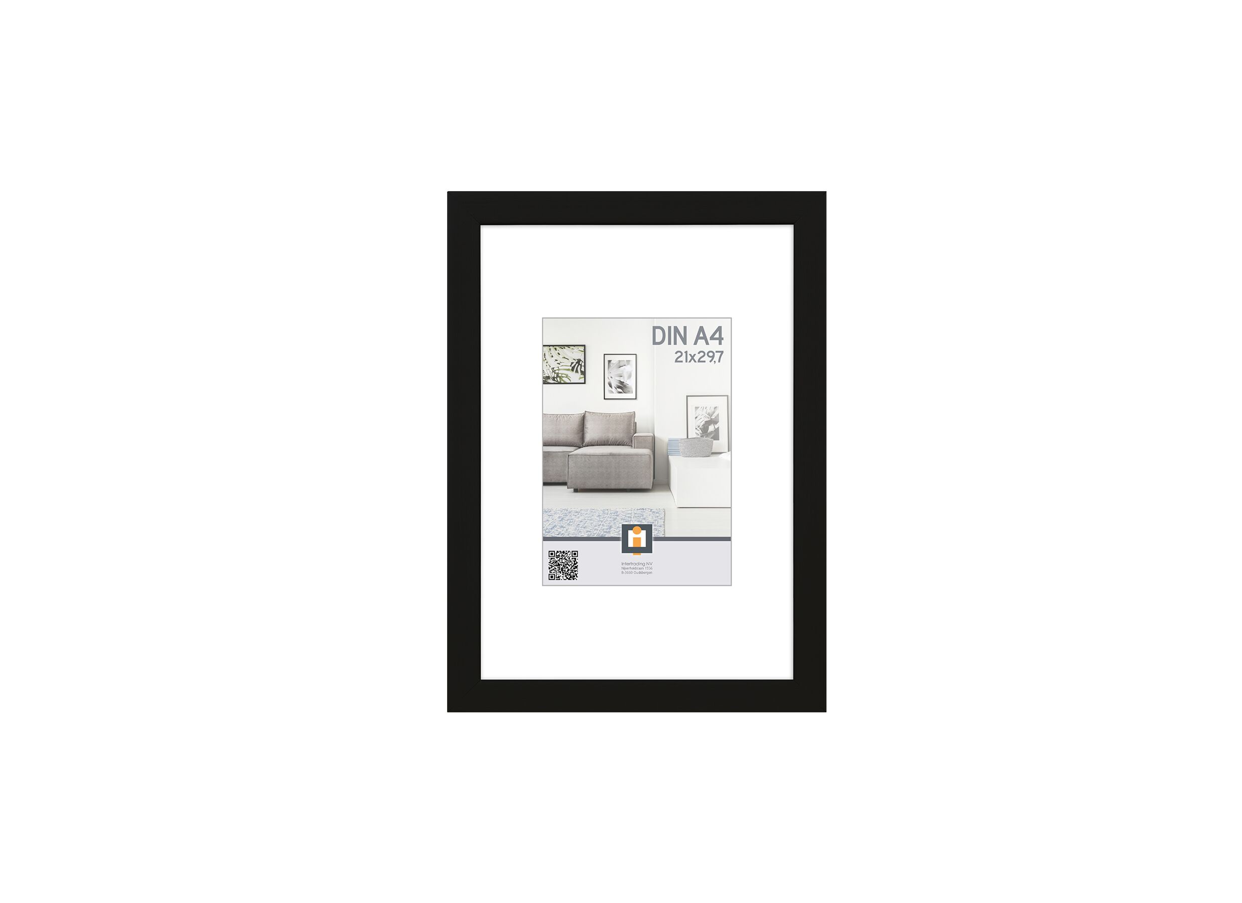 Cadre photo Livorno 24x33cm - Cadre photo Livorno 30x21cm - bois massif - zwart