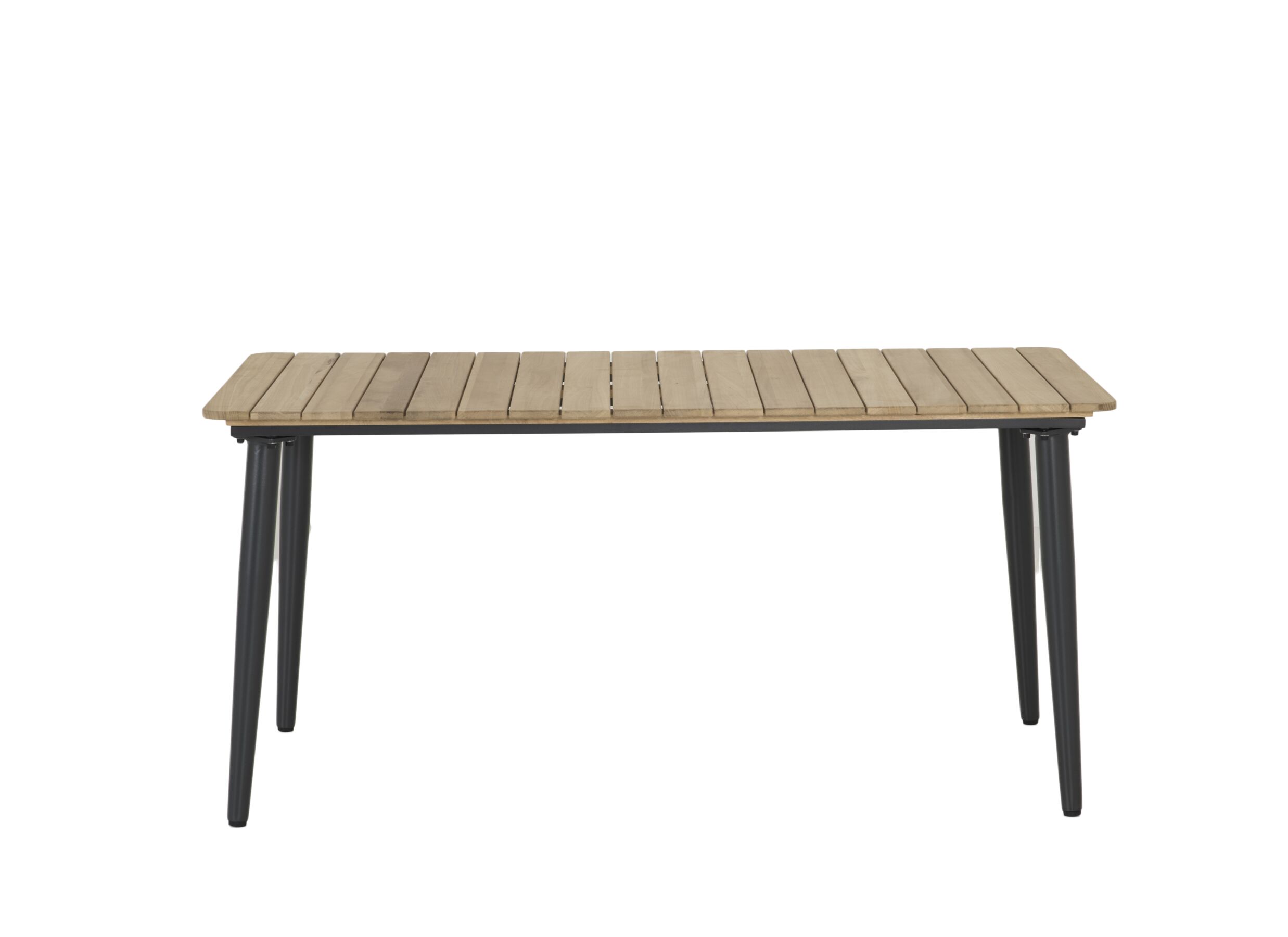 Aperçu - Table Brisk 160x90cm - teck massif & aluminium - naturel