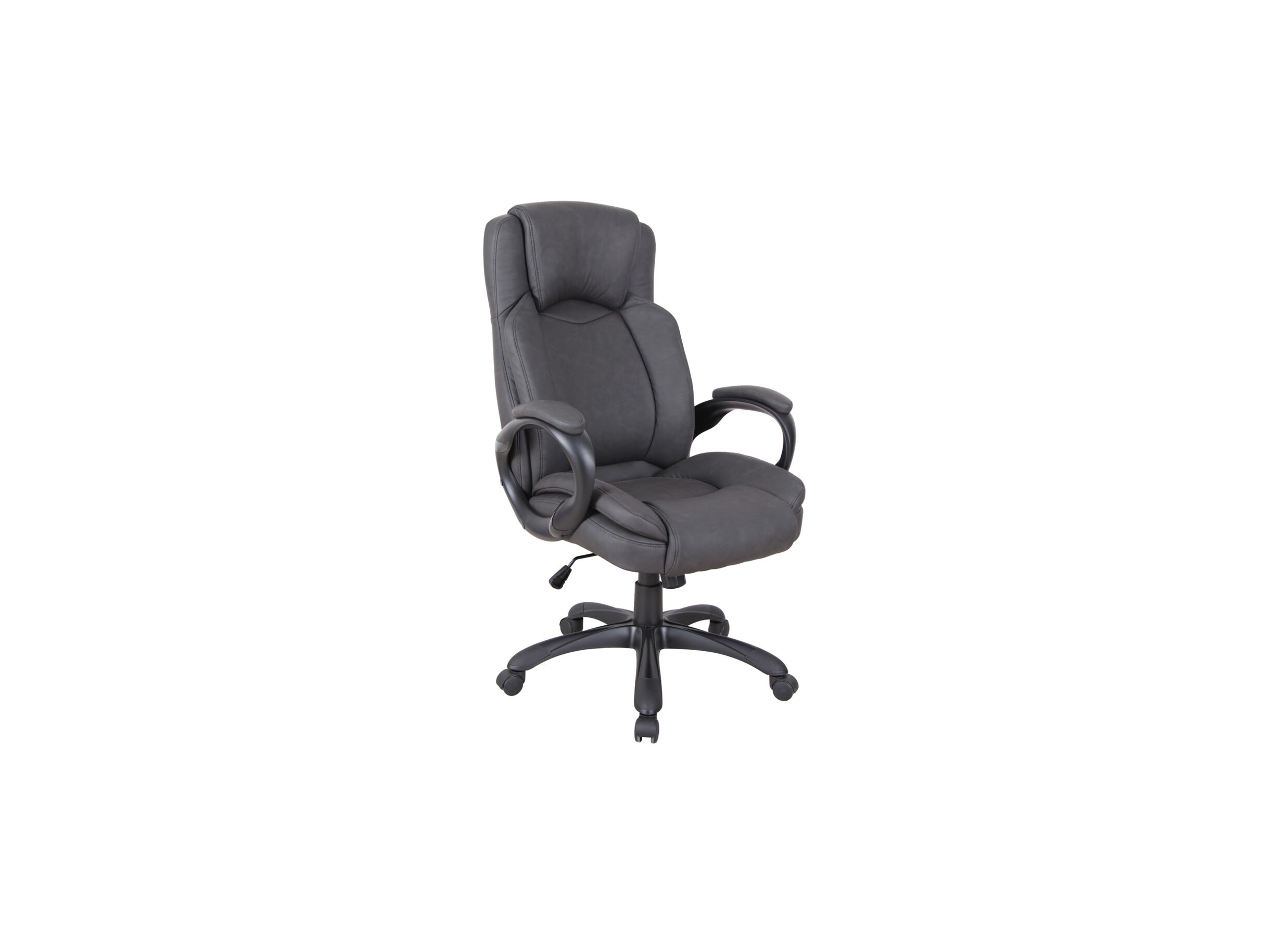 Chaise de bureau Luka anthracite - Chaise de bureau Luka 67x75x126cm - similicuir - anthracite